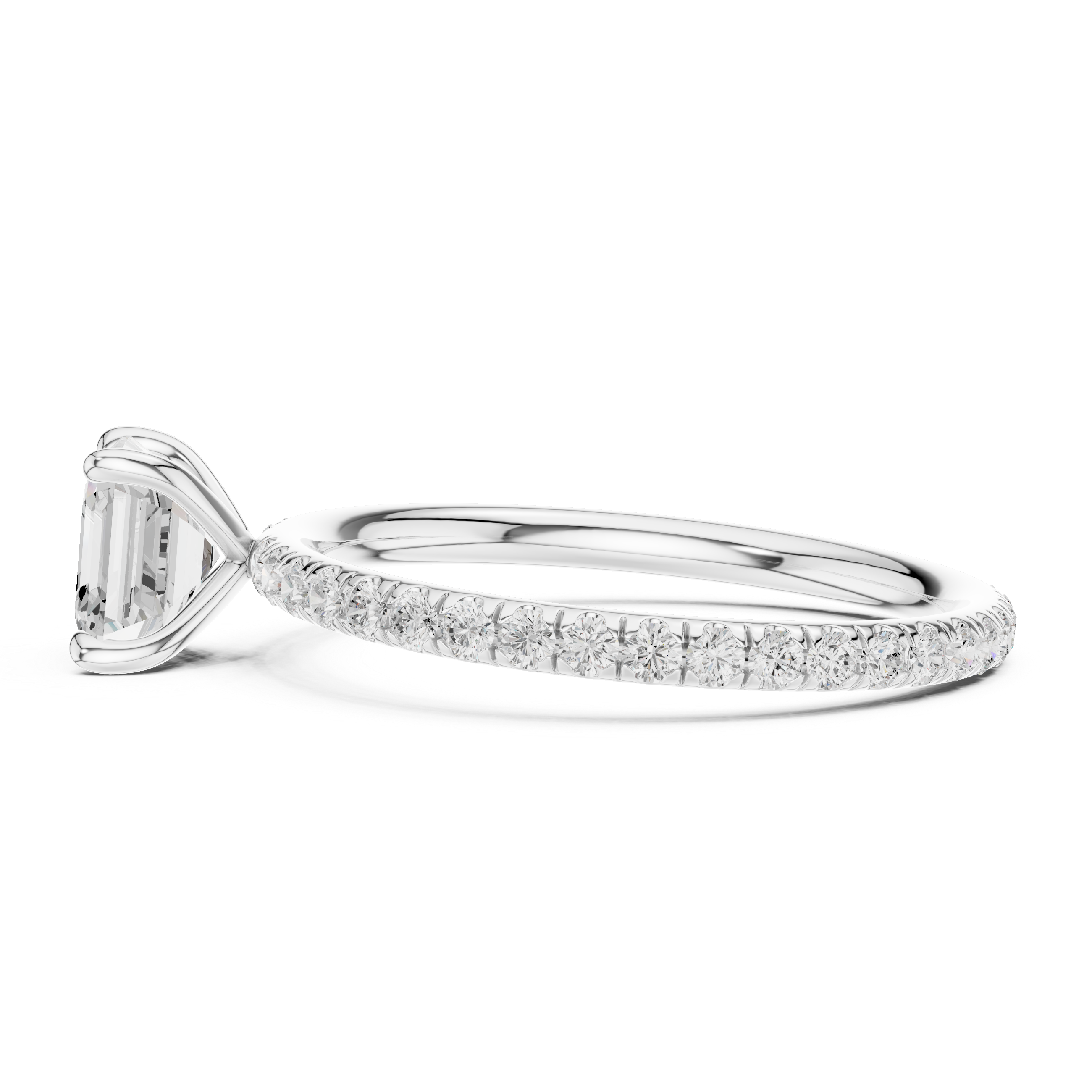 Modern Asscher Cut Engagement Ring