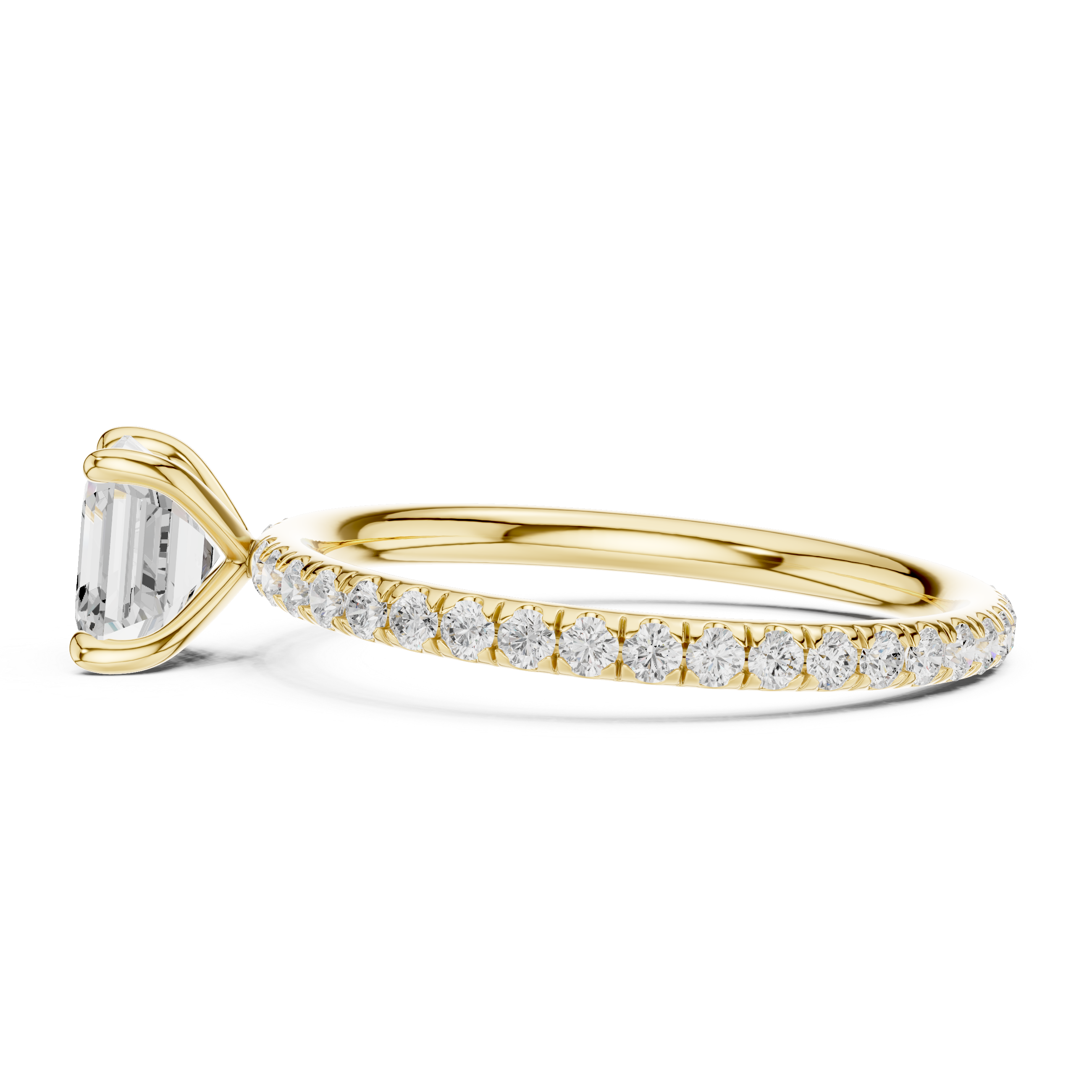 Modern Asscher Cut Engagement Ring