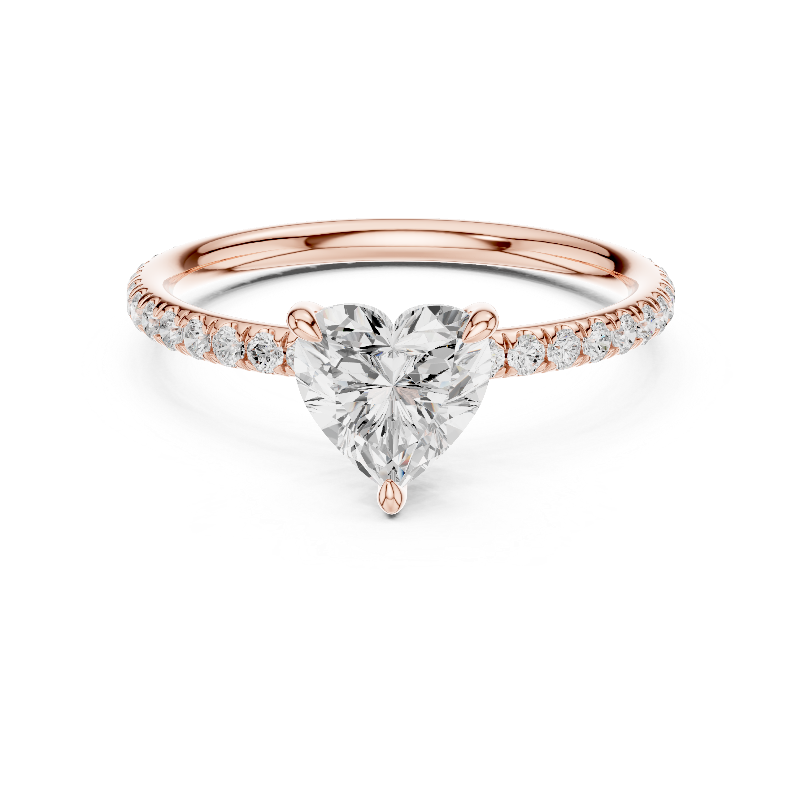 Elaris Heart Cut Pavé Diamond Ring