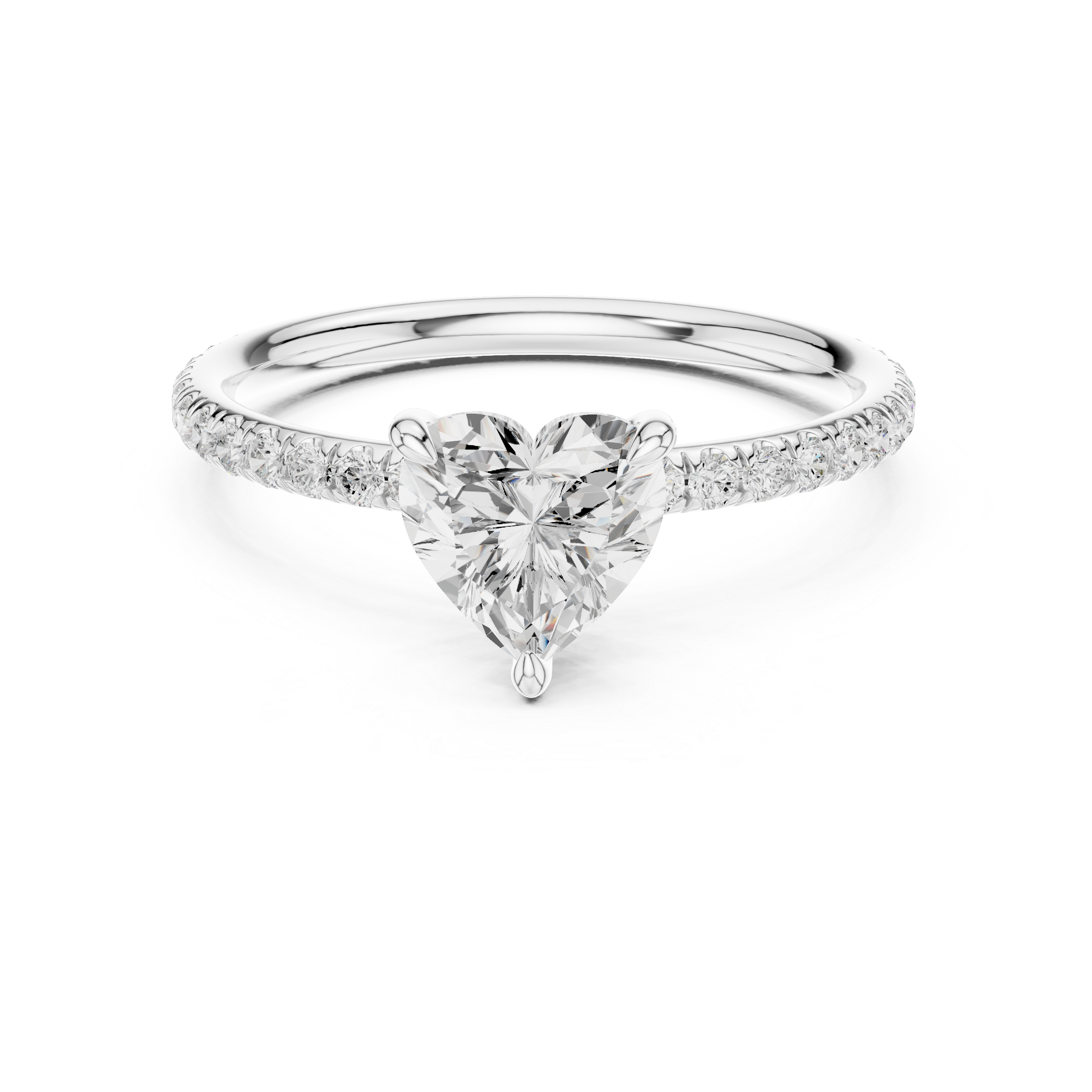 Elaris Heart Cut Pavé Diamond Ring