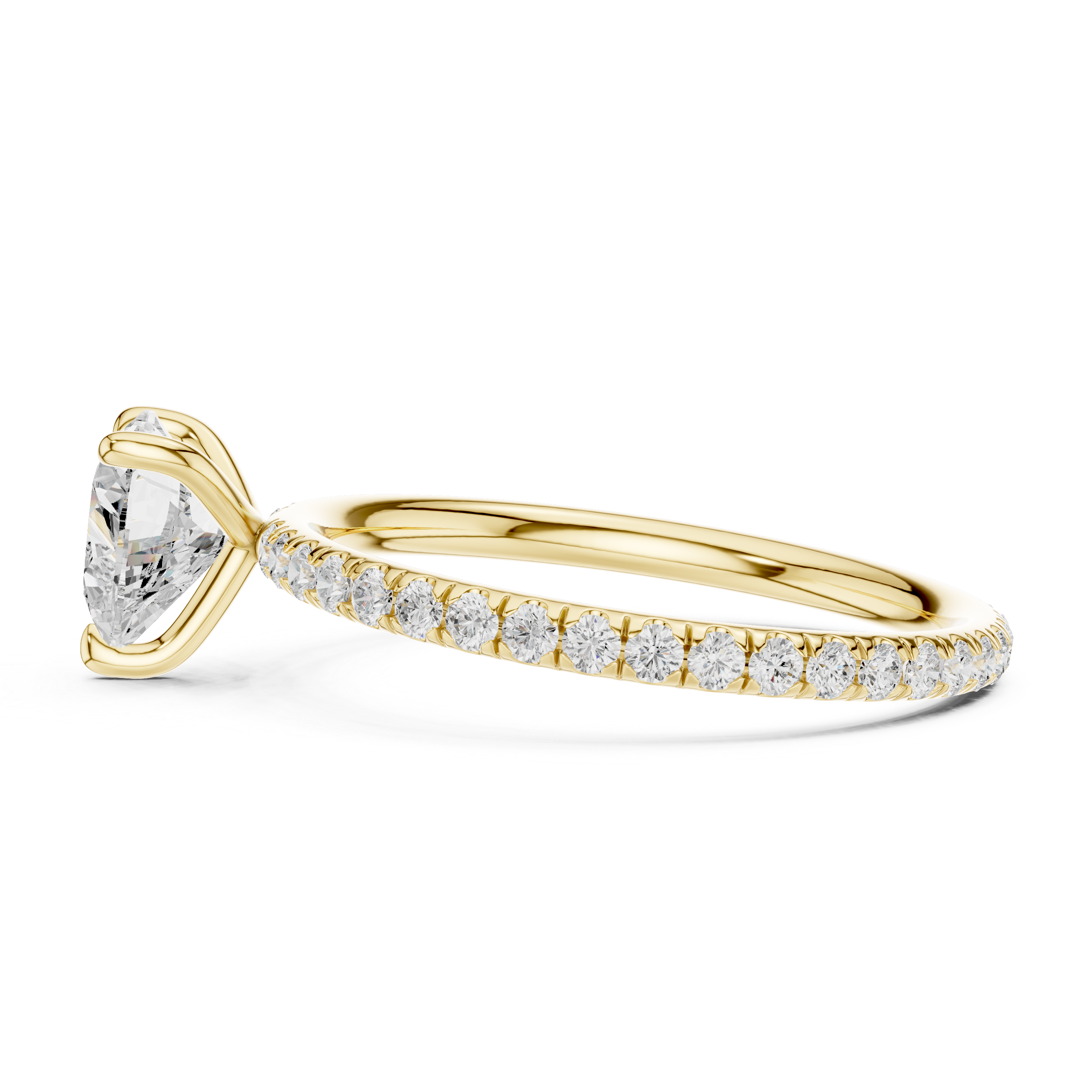 Elaris Heart Cut Pavé Diamond Ring