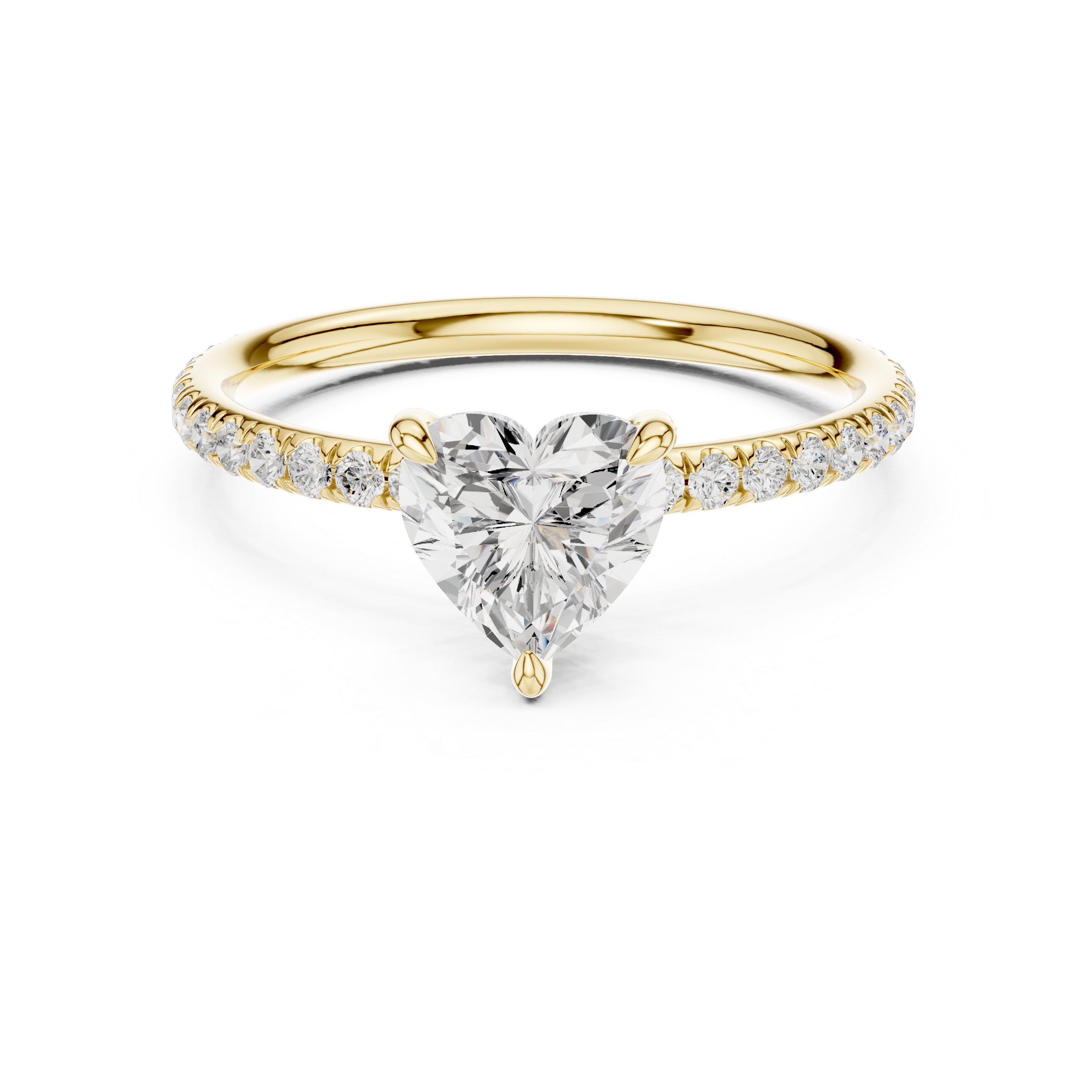 Elaris Heart Cut Pavé Diamond Ring