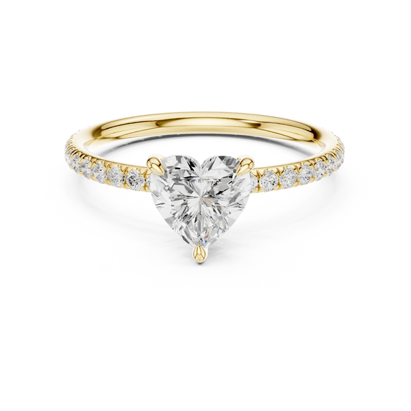 Elaris Heart Cut Pavé Diamond Ring
