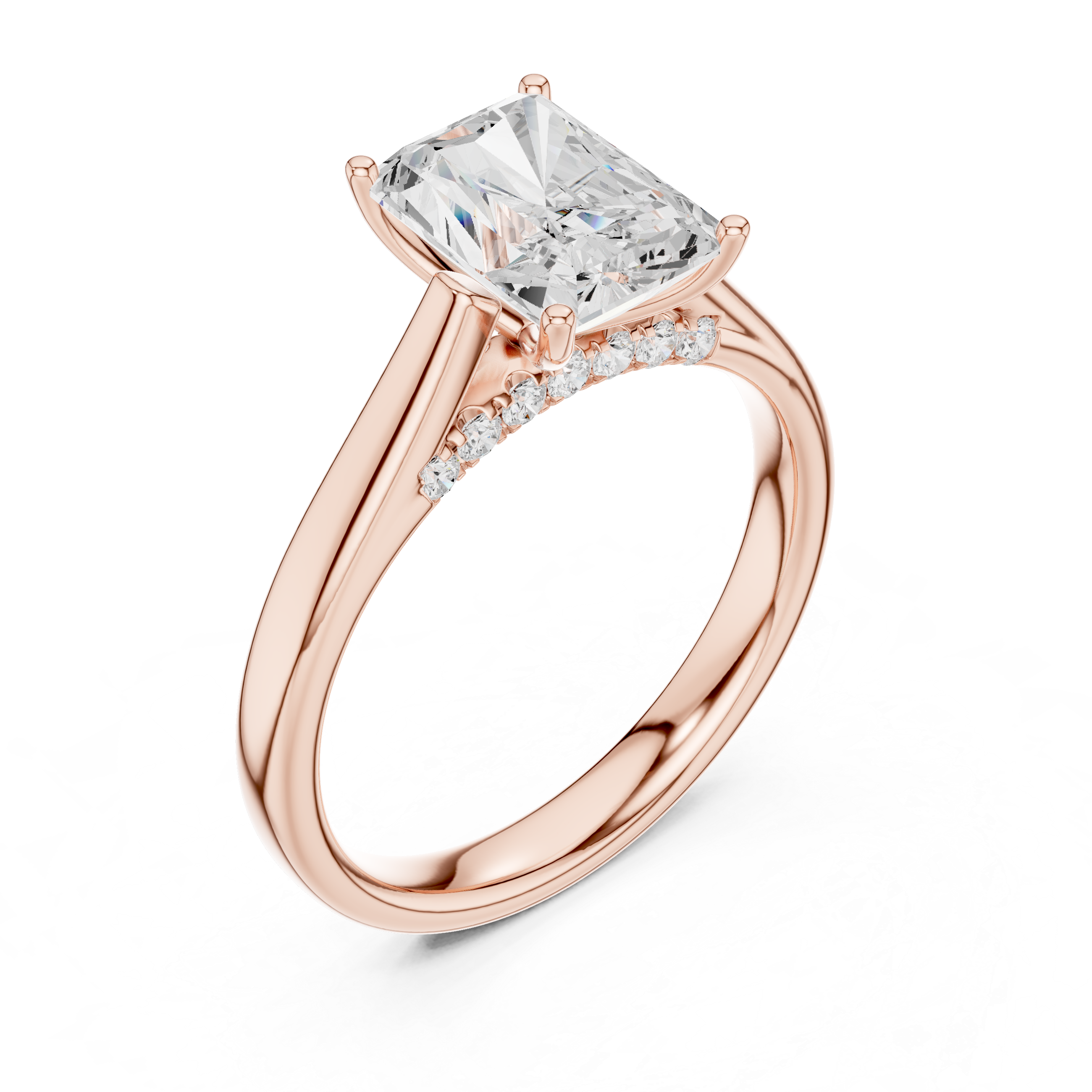 Aurevon Radiant Diamond Ring
