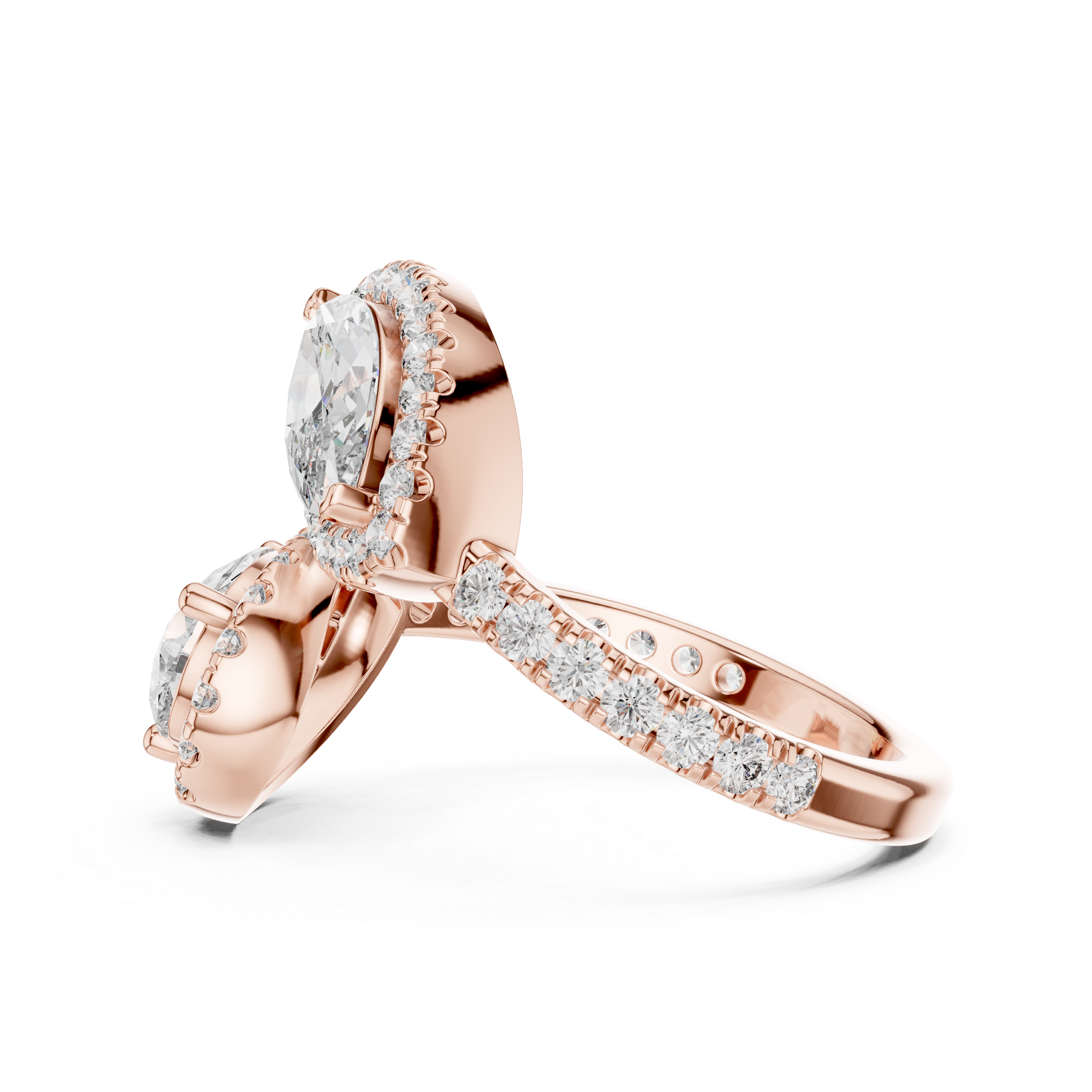 Toi et Moi Marquise & Pear Diamond Ring