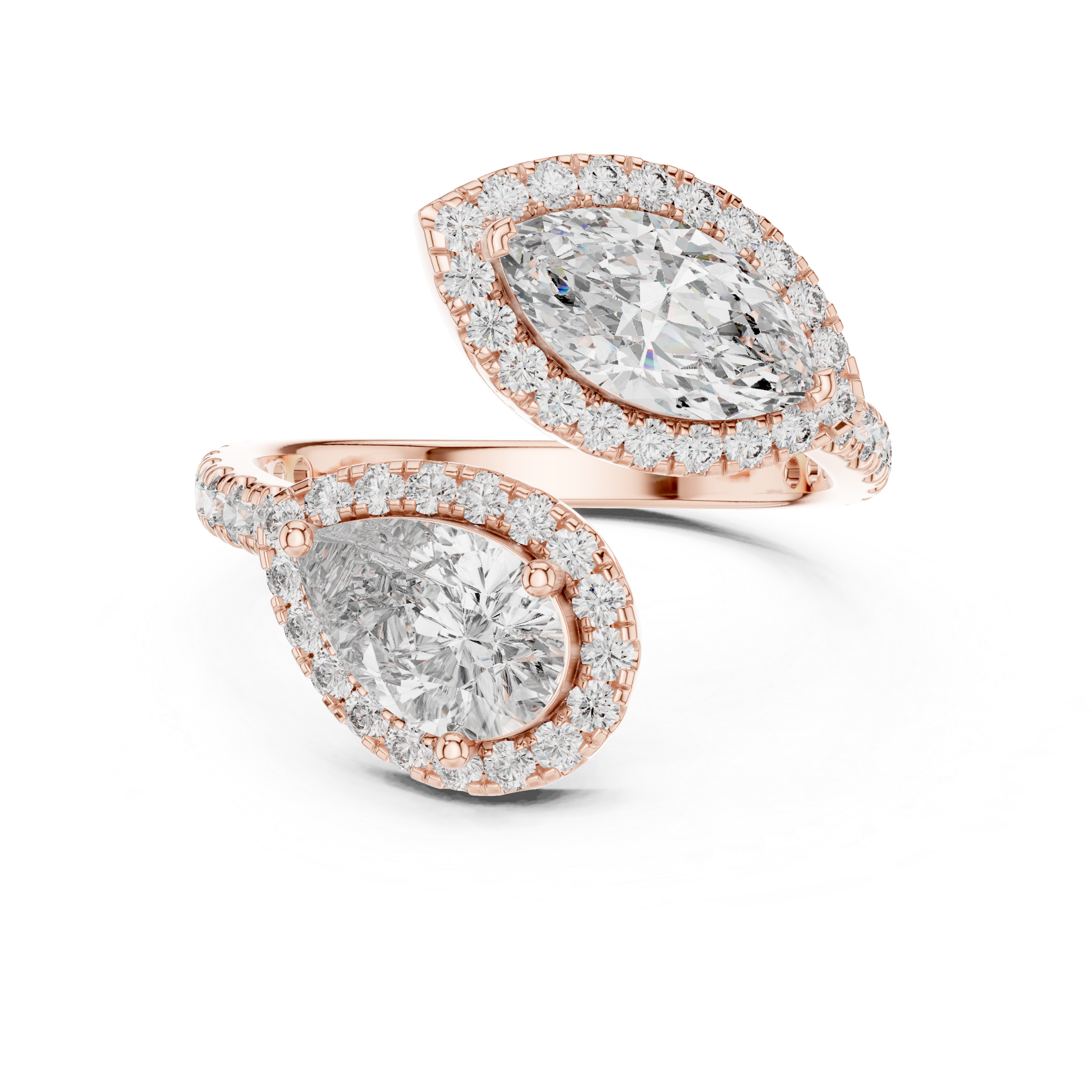 Toi et Moi Marquise & Pear Diamond Ring