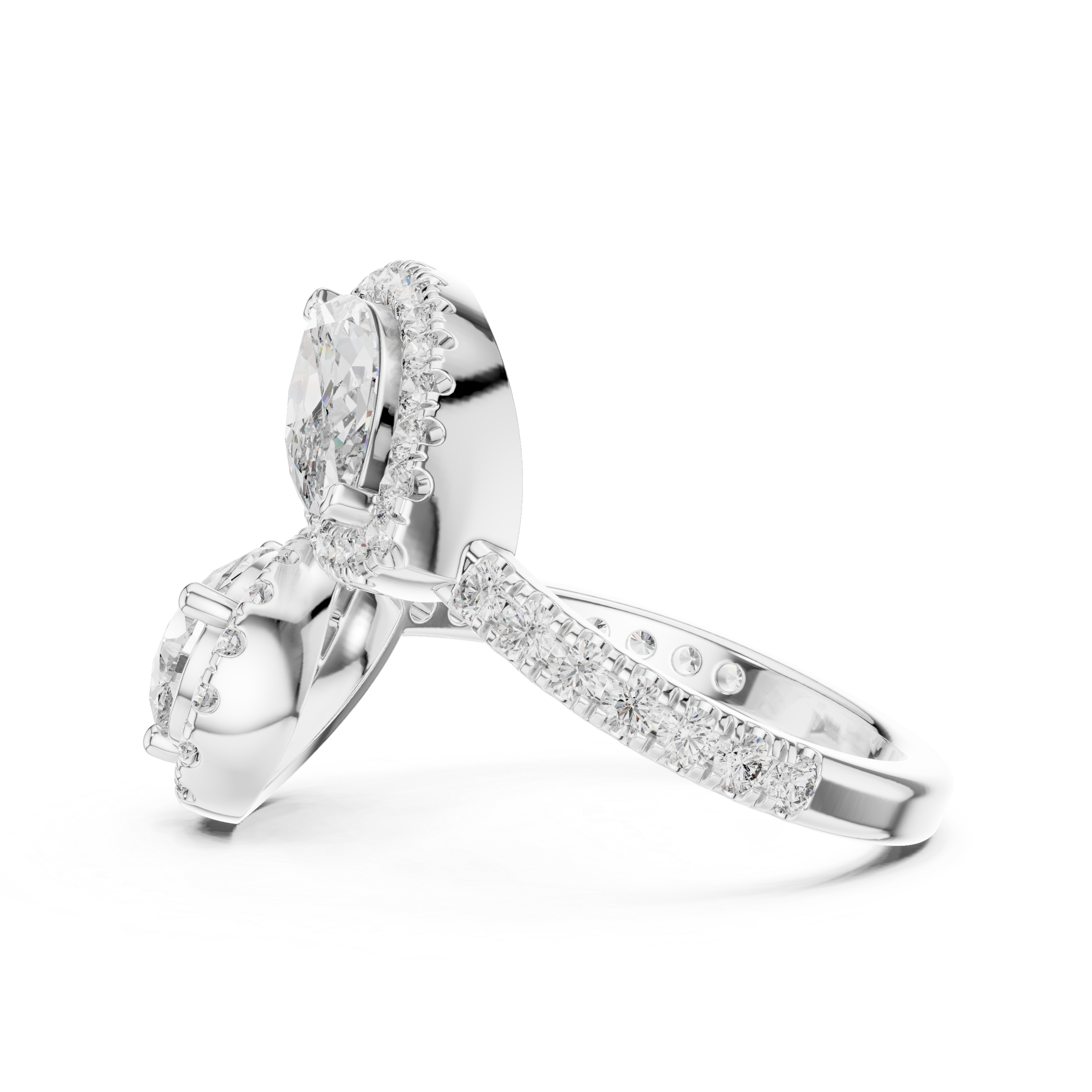 Toi et Moi Marquise & Pear Diamond Ring