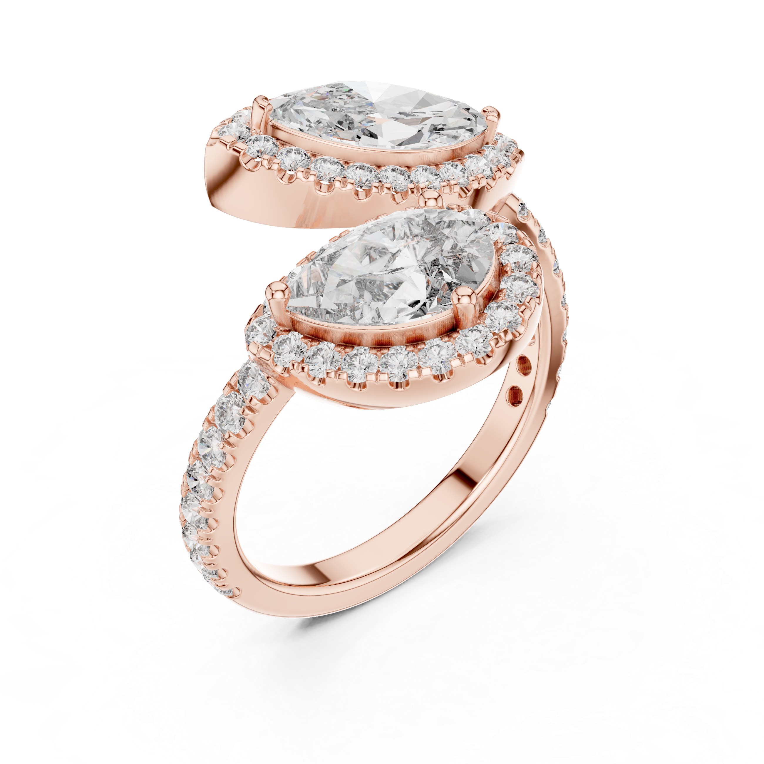 Toi et Moi Marquise & Pear Diamond Ring