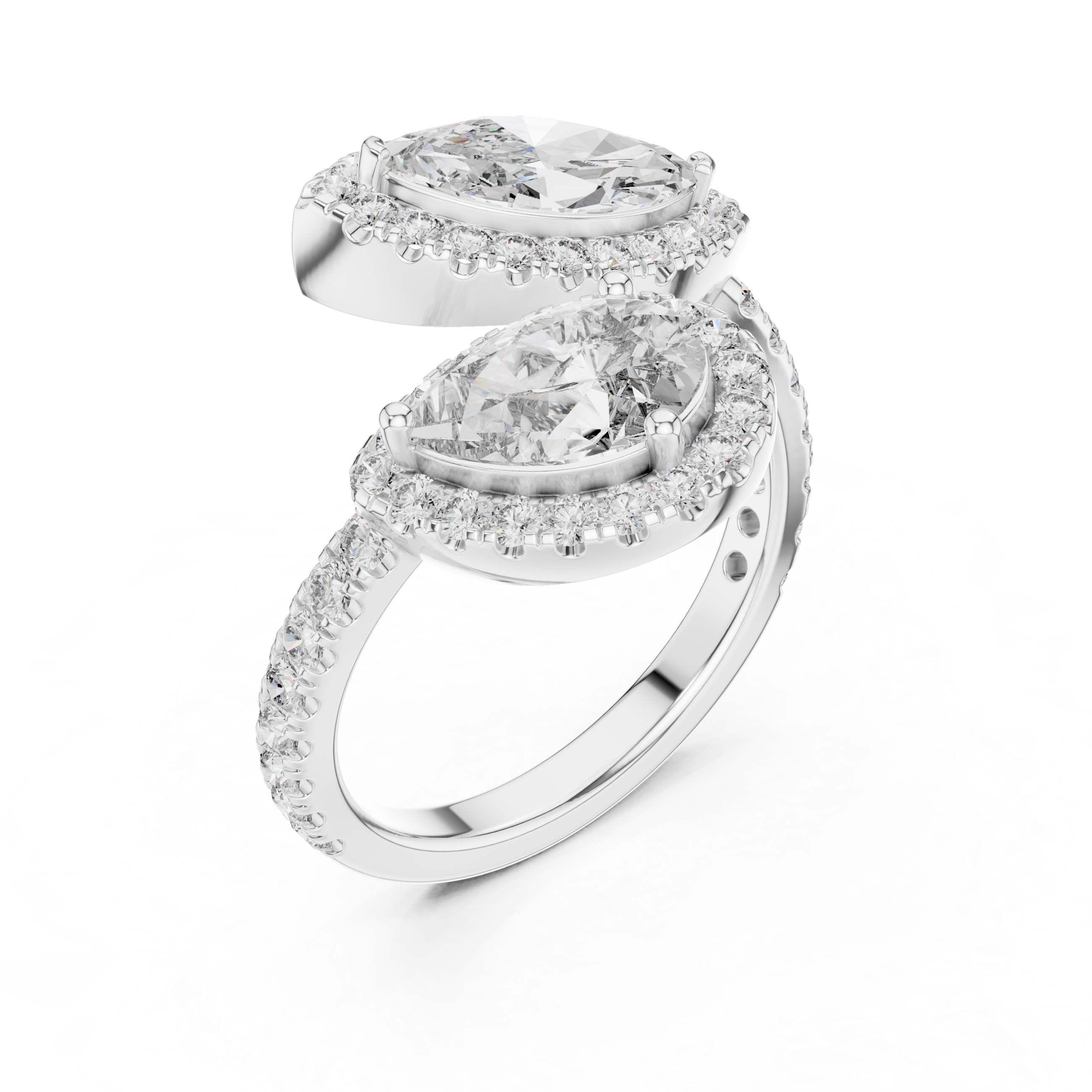 Toi et Moi Marquise & Pear Diamond Ring
