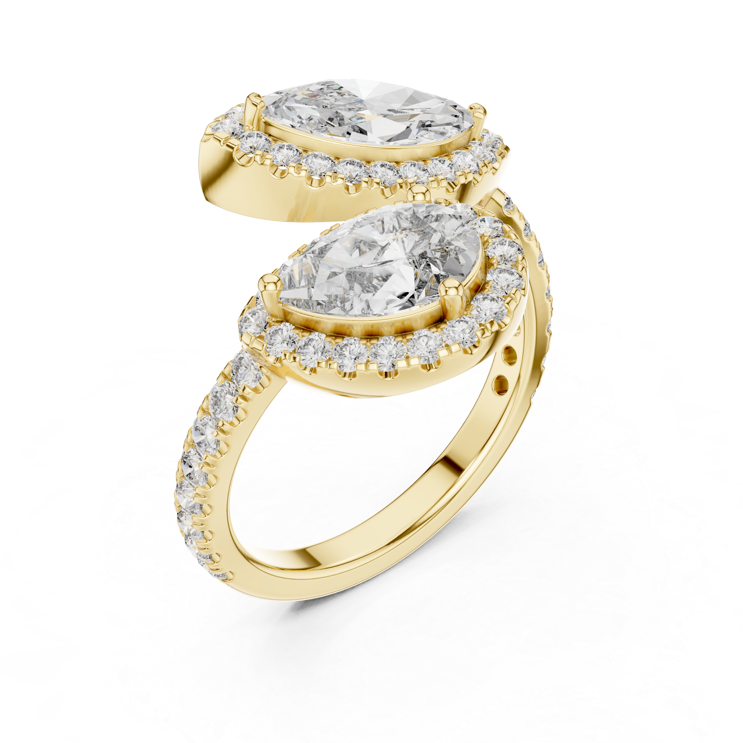 Toi et Moi Marquise & Pear Diamond Ring
