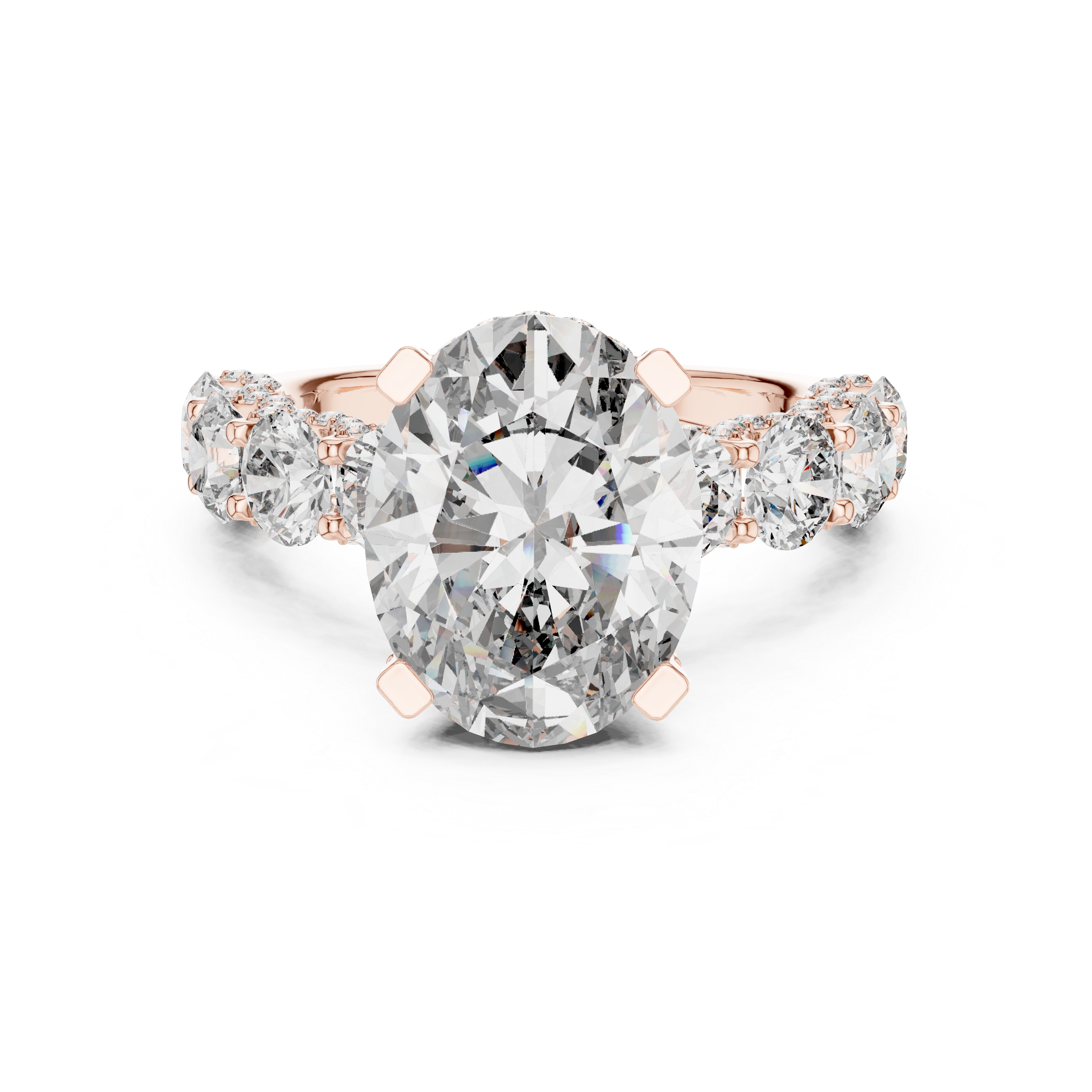 LUXURY OVAL CUT DIAMOND ENGAGEMENT RING