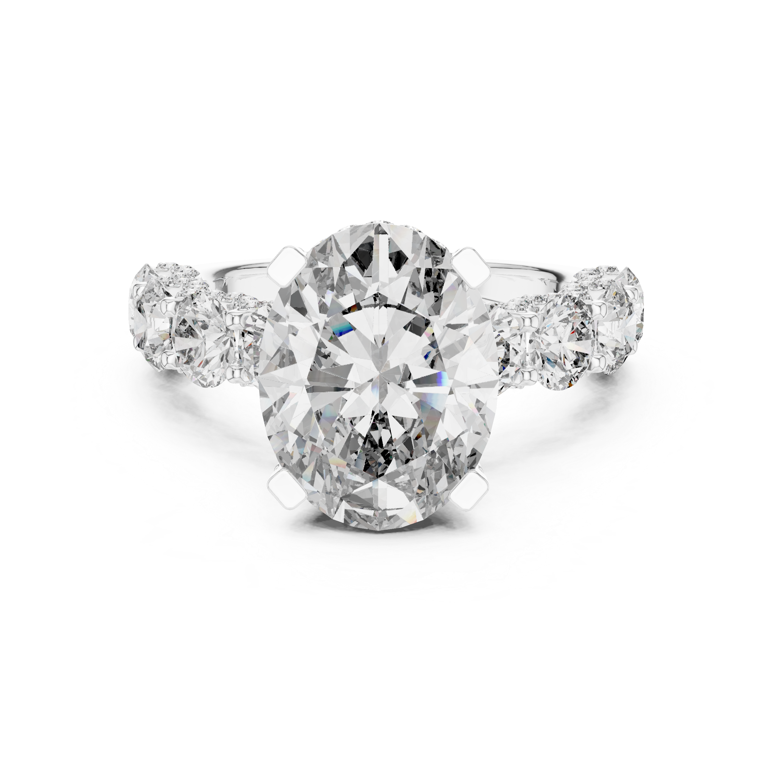 LUXURY OVAL CUT DIAMOND ENGAGEMENT RING