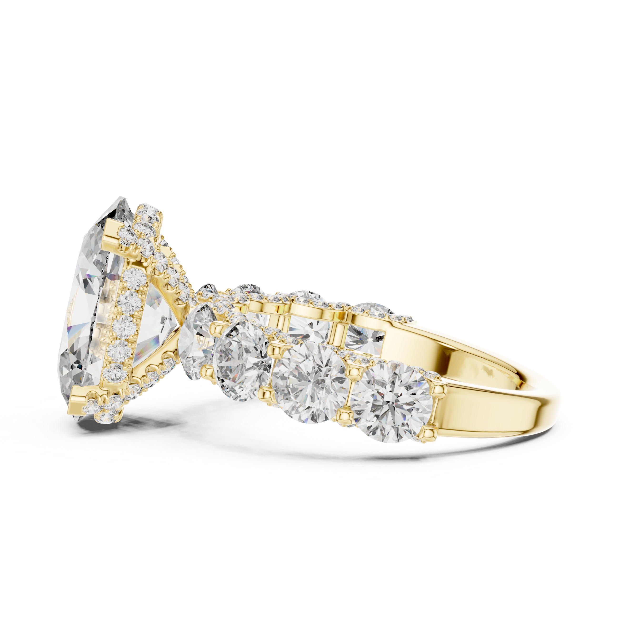 LUXURY OVAL CUT DIAMOND ENGAGEMENT RING