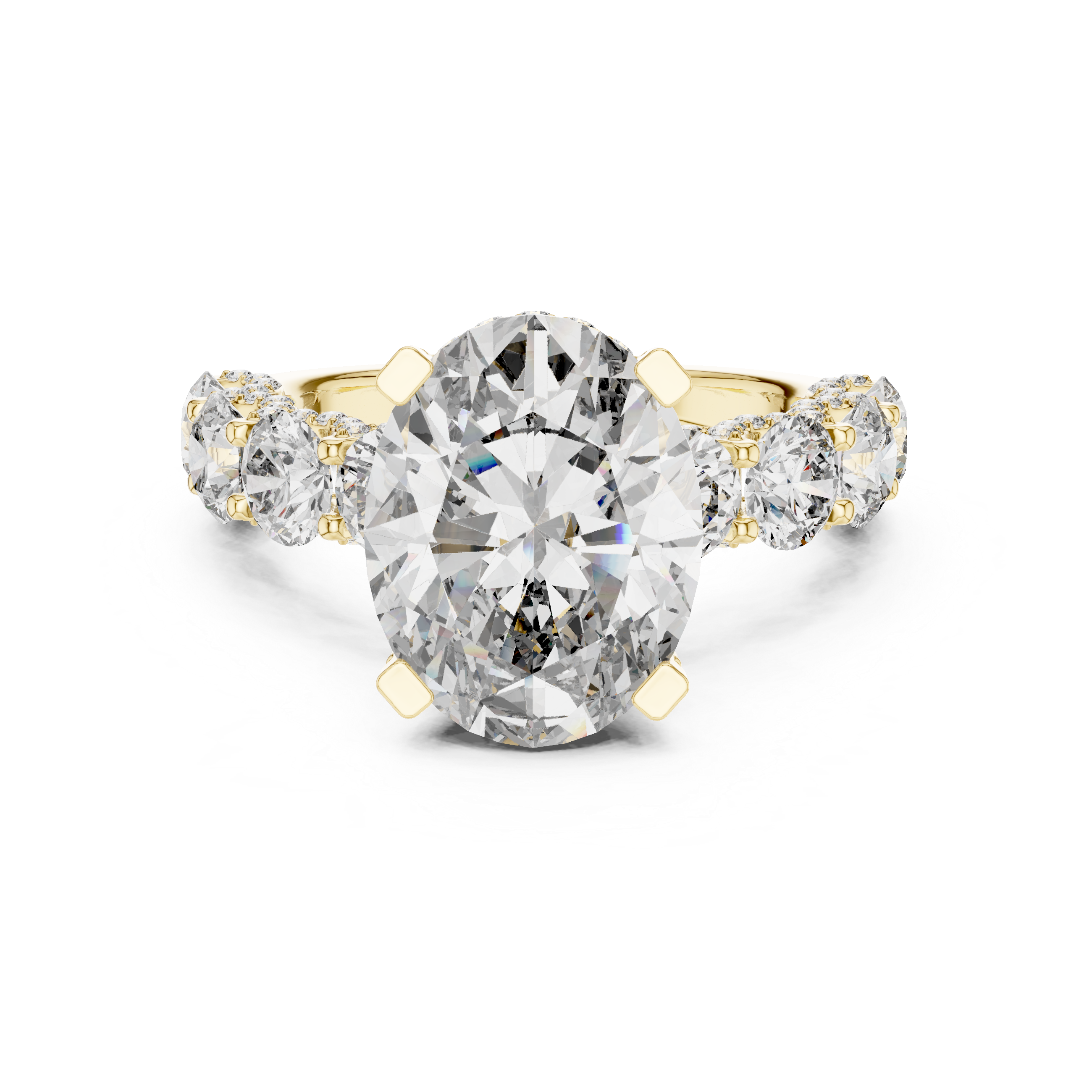 LUXURY OVAL CUT DIAMOND ENGAGEMENT RING