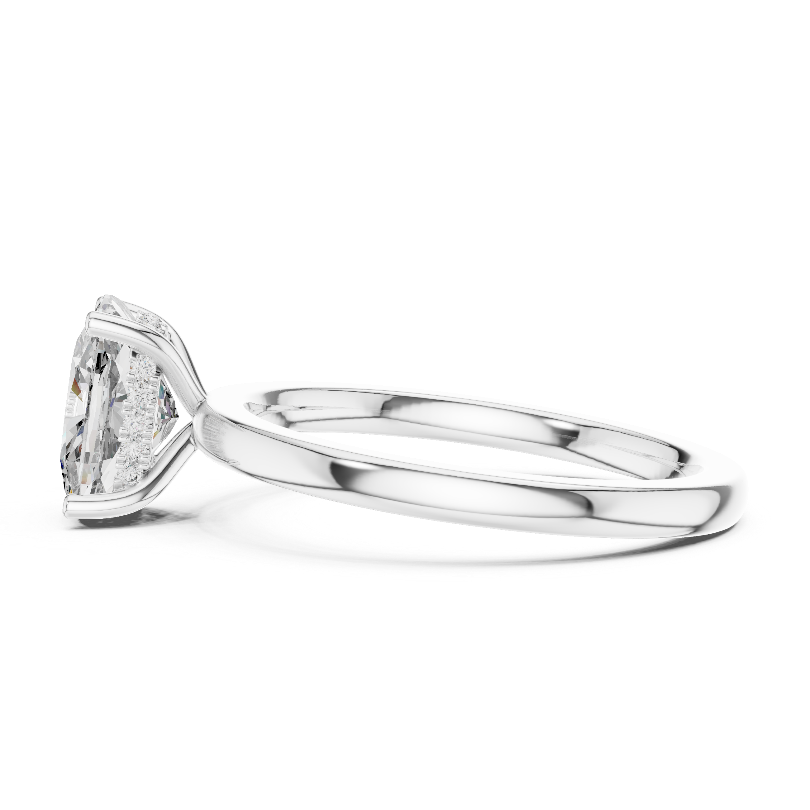 Elara Cushion Cut Solitaire Diamond Ring