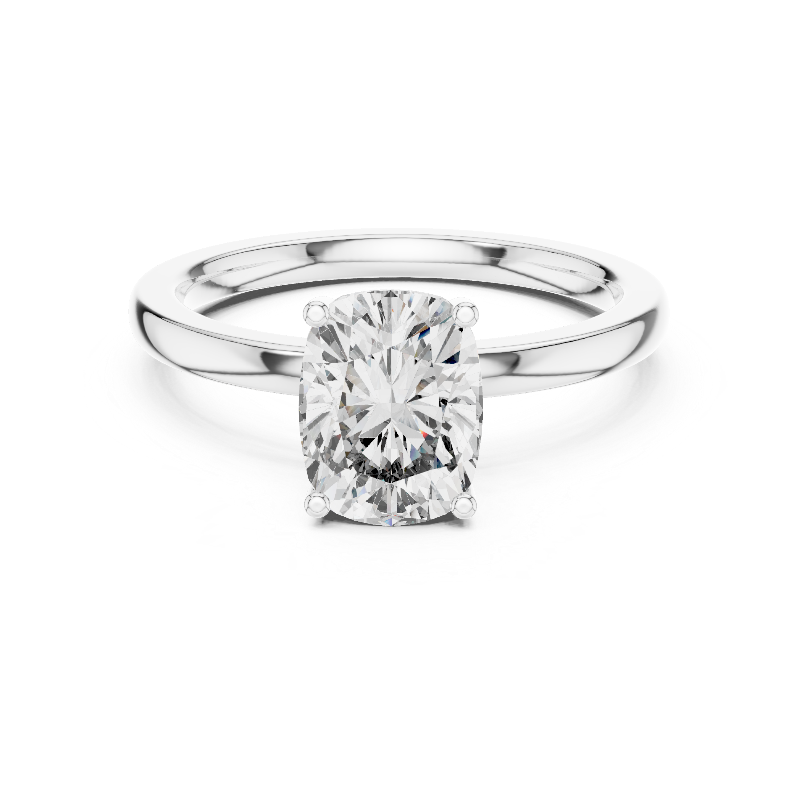 Elara Cushion Cut Solitaire Diamond Ring