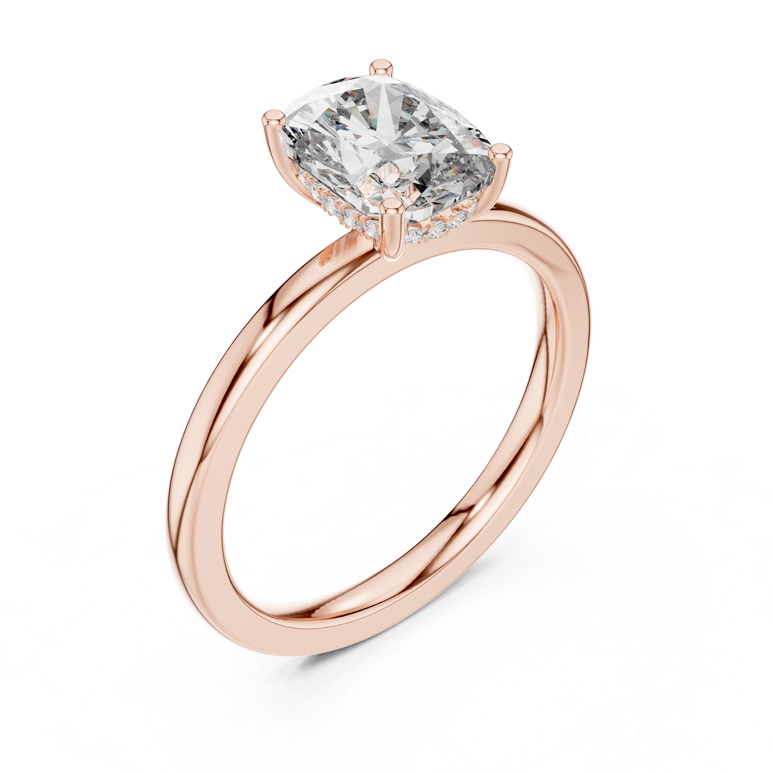 Elara Cushion Cut Solitaire Diamond Ring