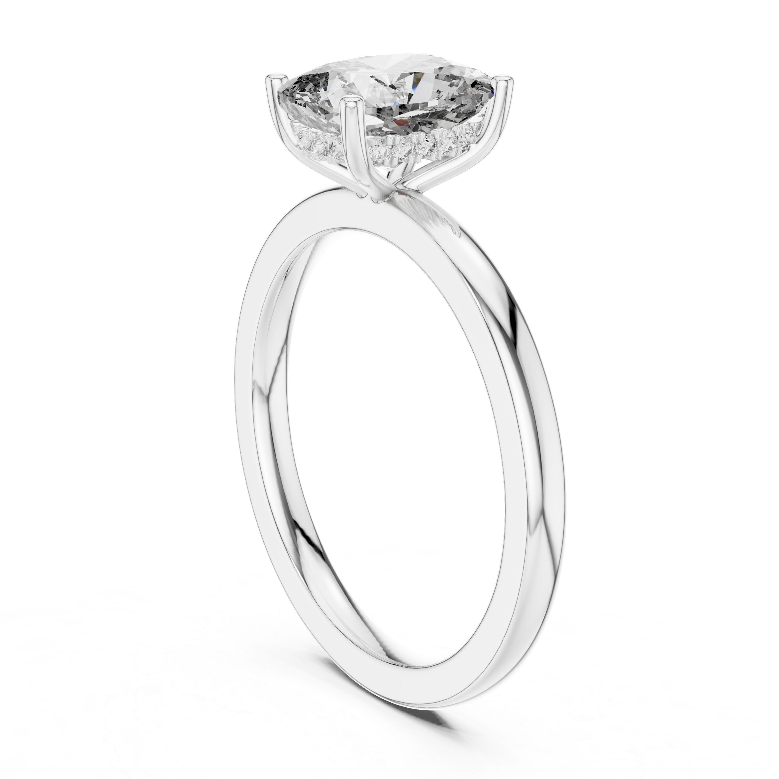 Elara Cushion Cut Solitaire Diamond Ring