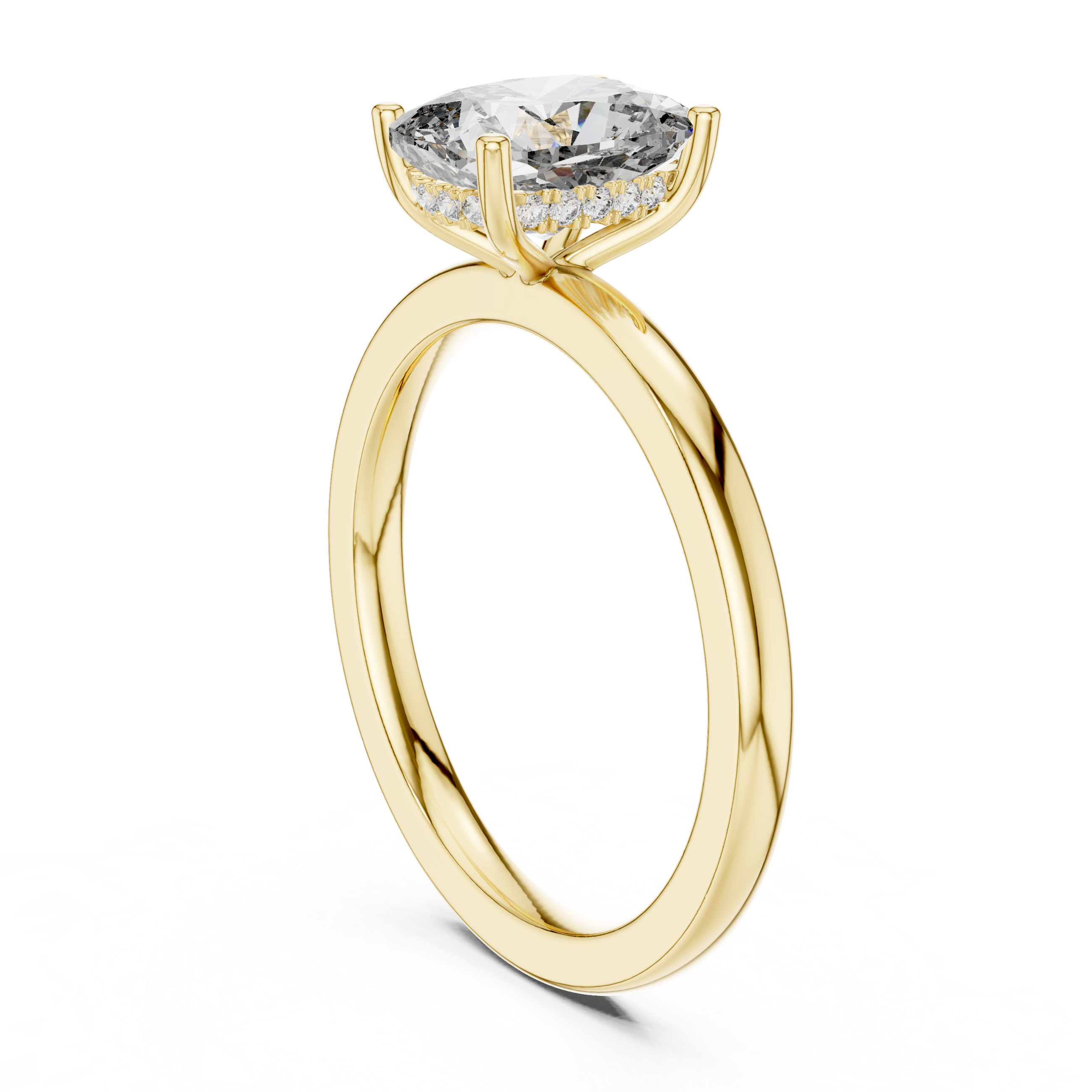 Elara Cushion Cut Solitaire Diamond Ring