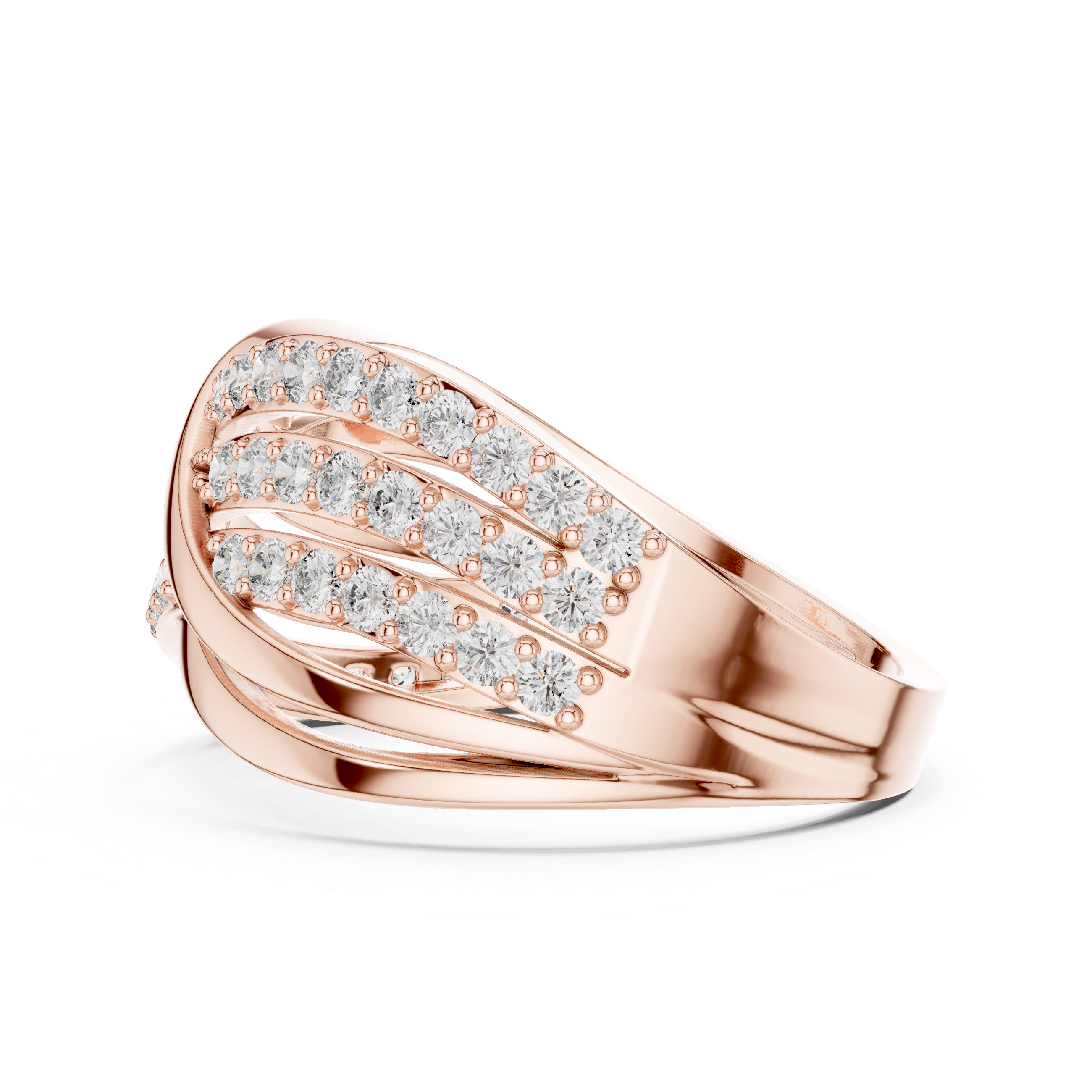 Eterna Criss Cross Diamond Band Ring