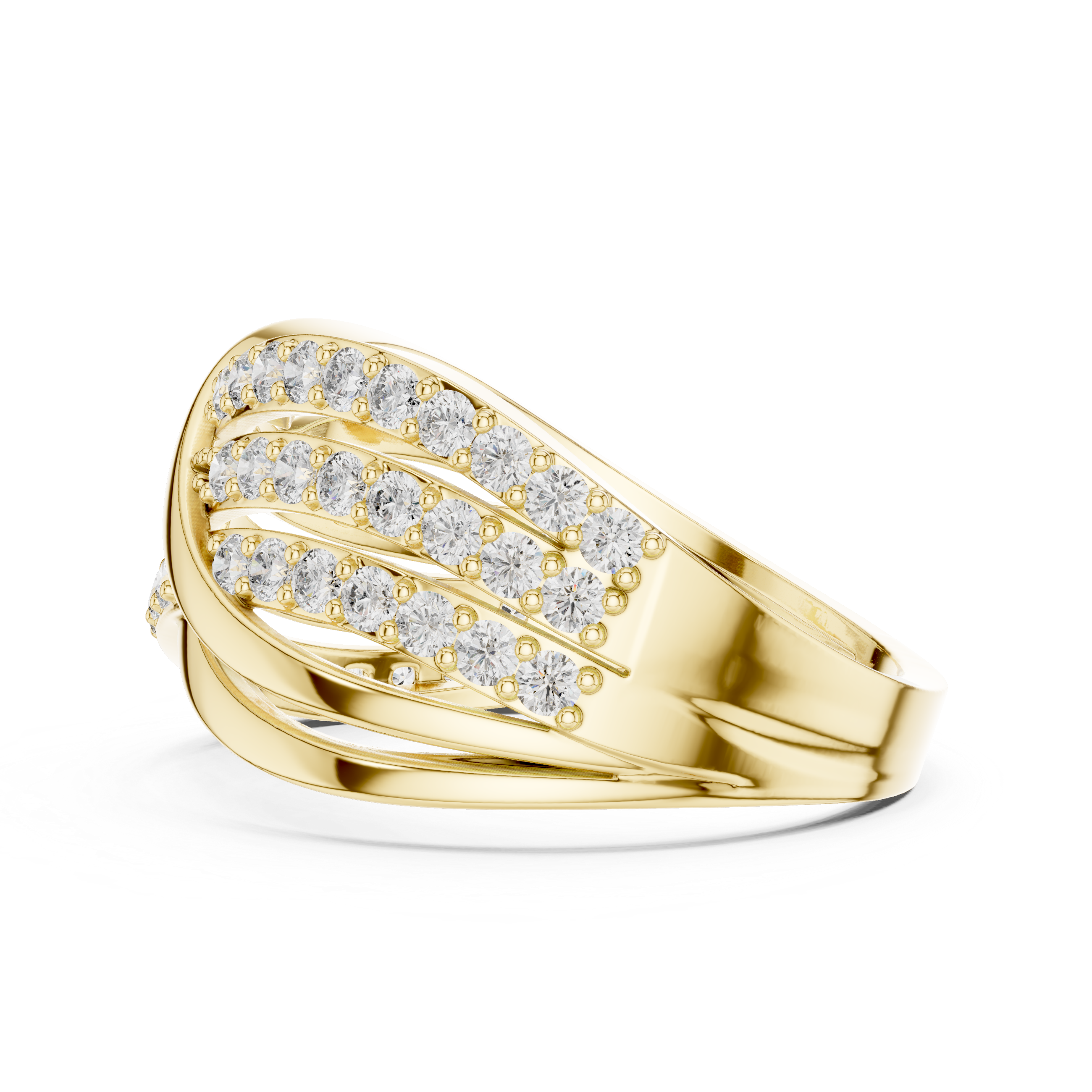 Eterna Criss Cross Diamond Band Ring