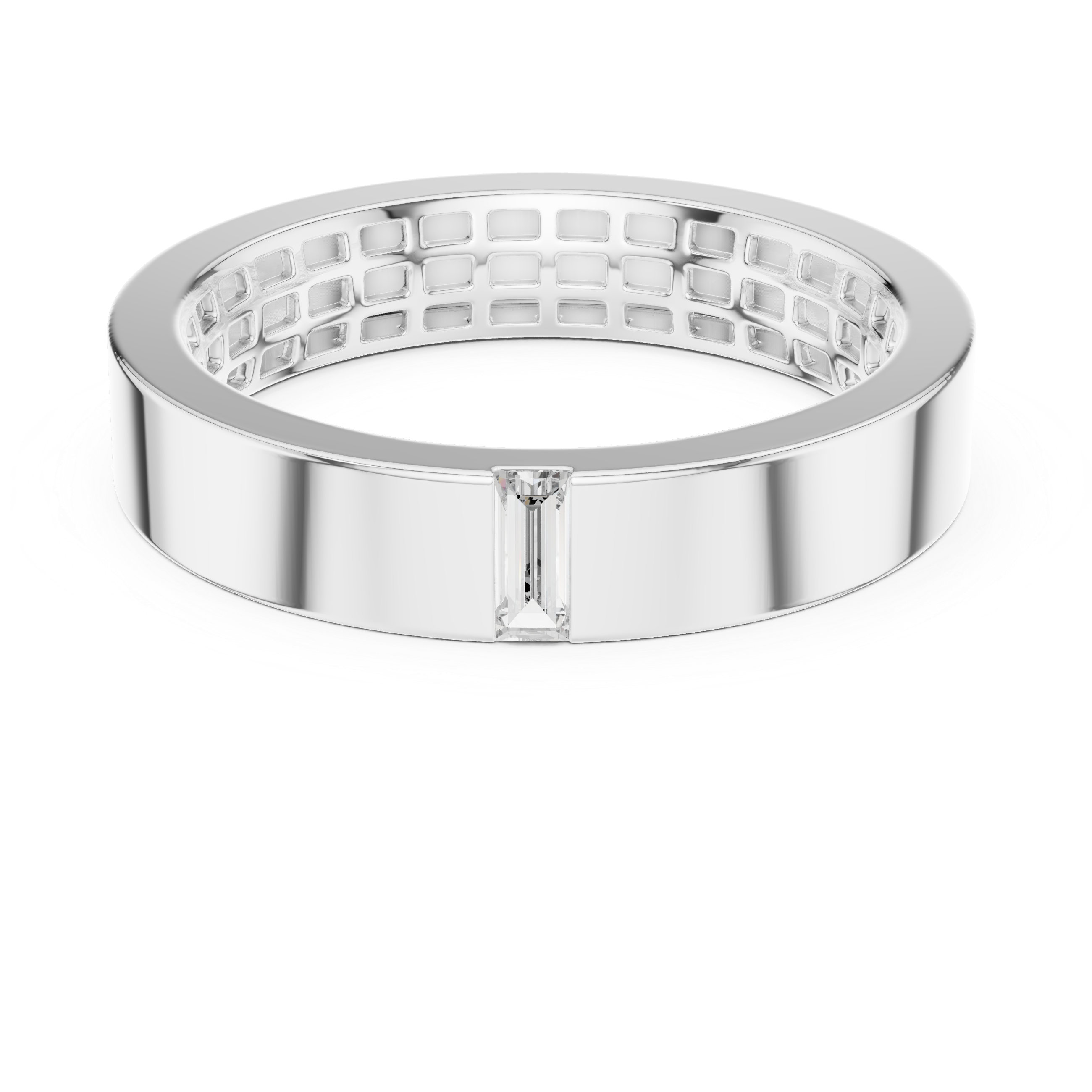 Luna Baguette Diamond Wedding Band