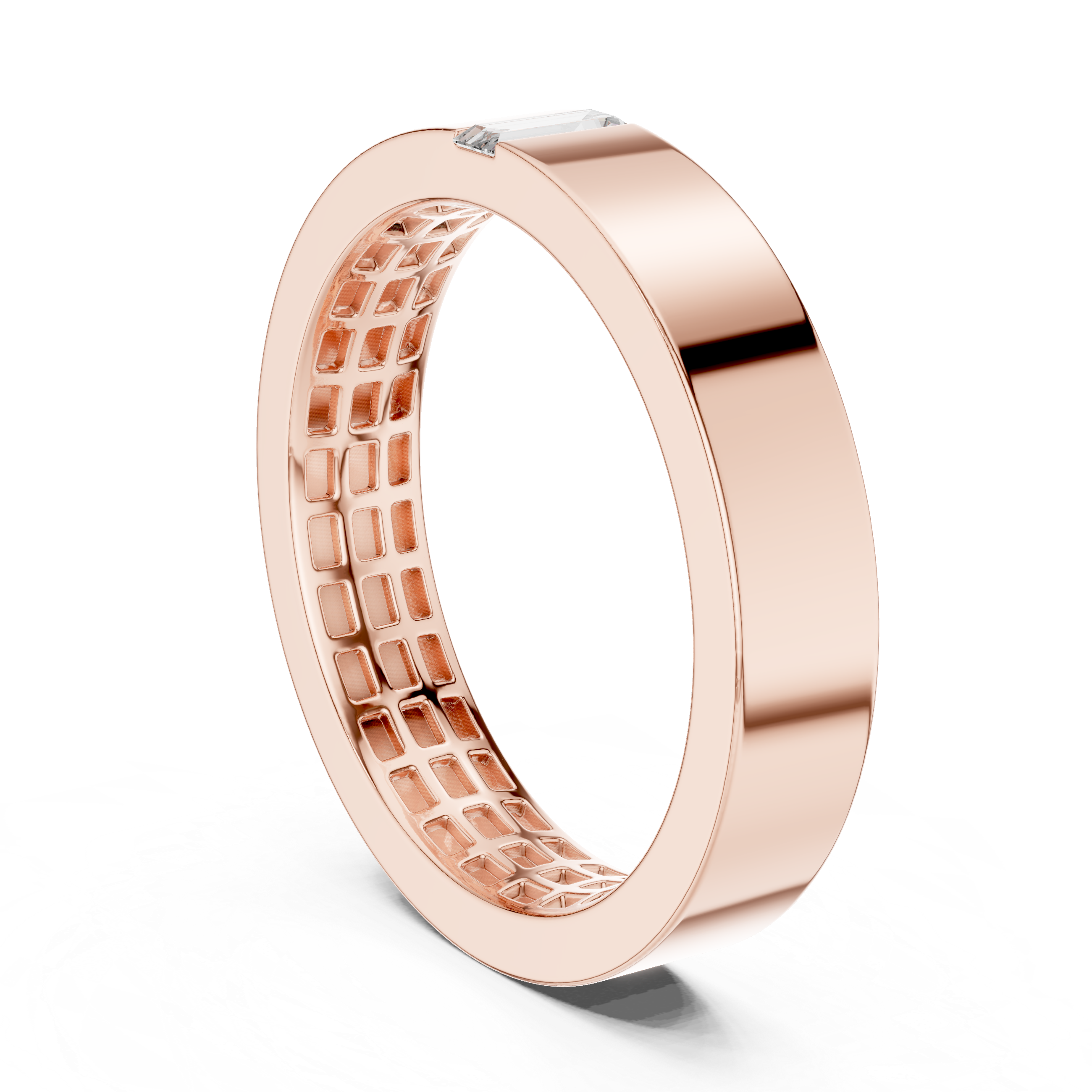 Luna Baguette Diamond Wedding Band