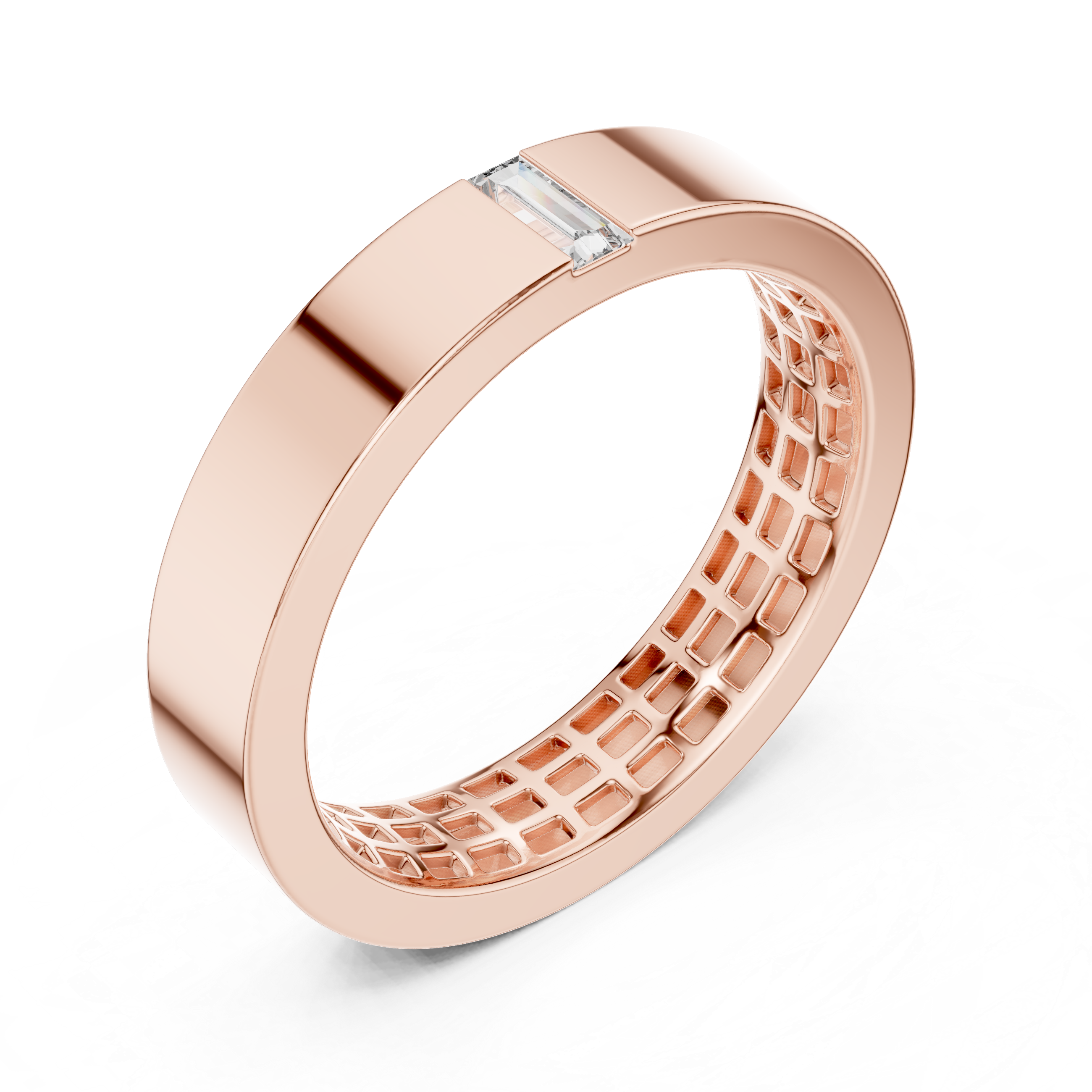 Luna Baguette Diamond Wedding Band