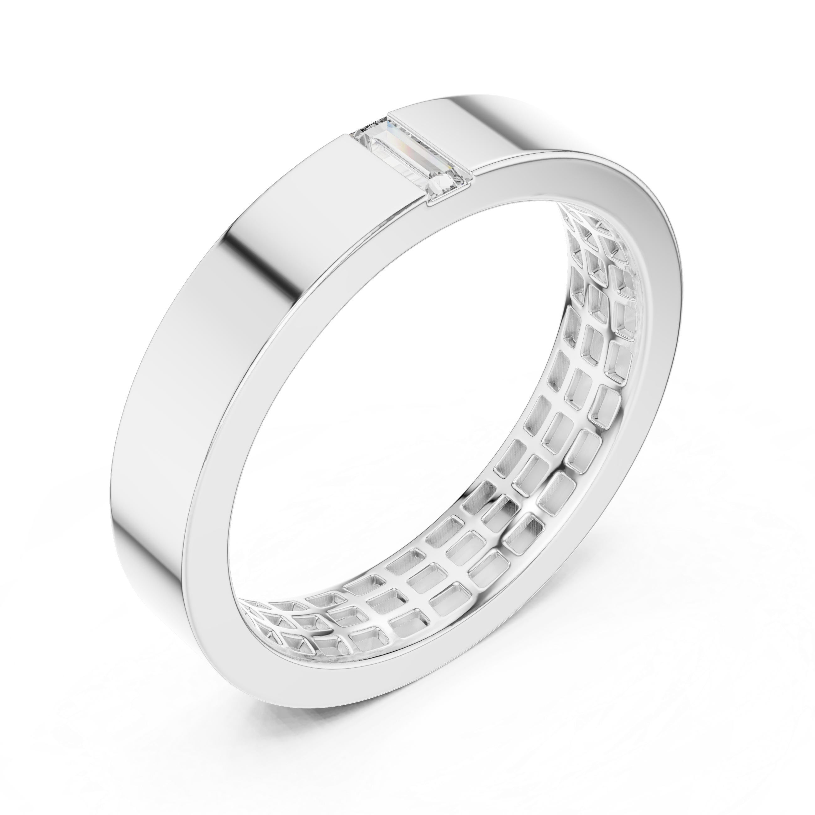 Luna Baguette Diamond Wedding Band