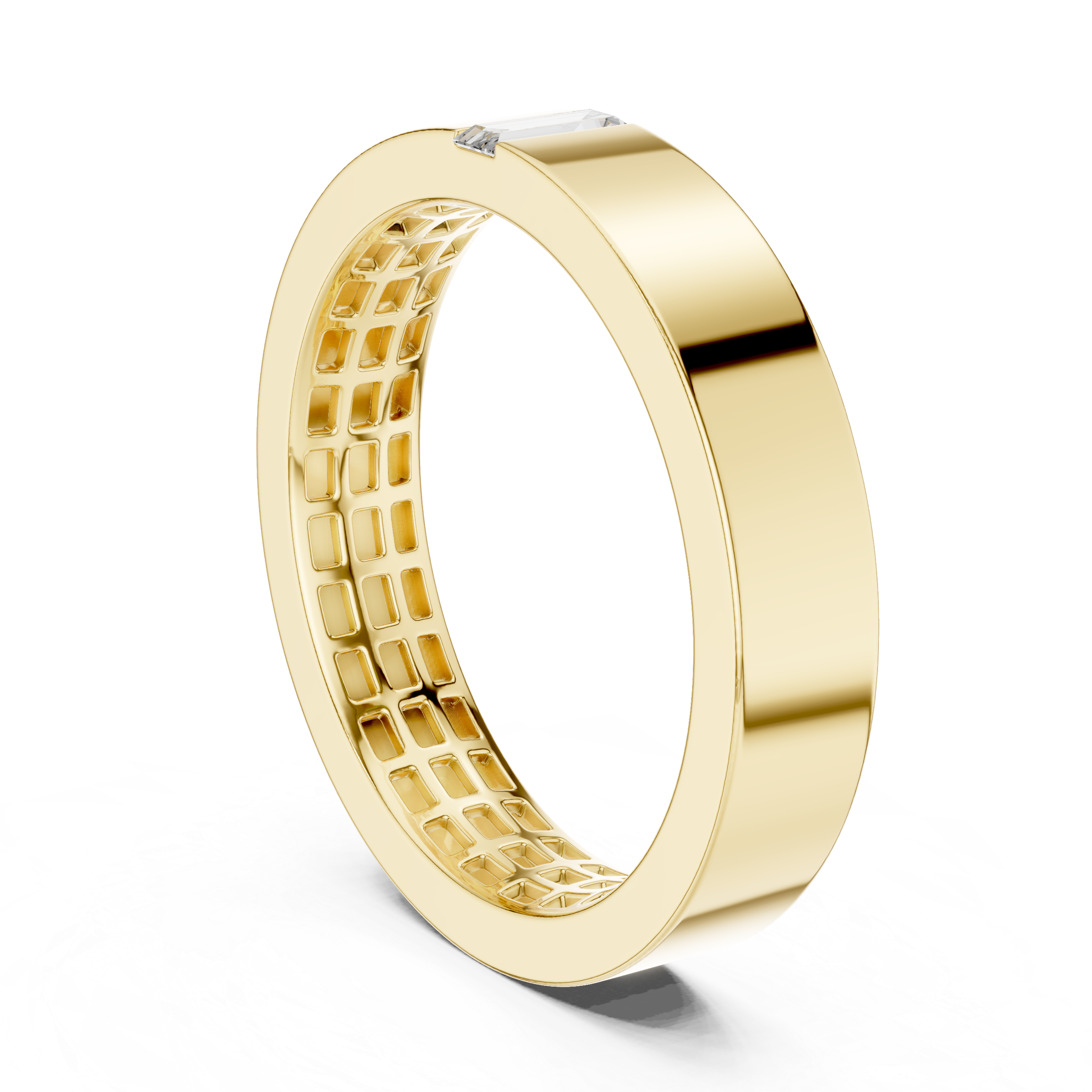 Luna Baguette Diamond Wedding Band