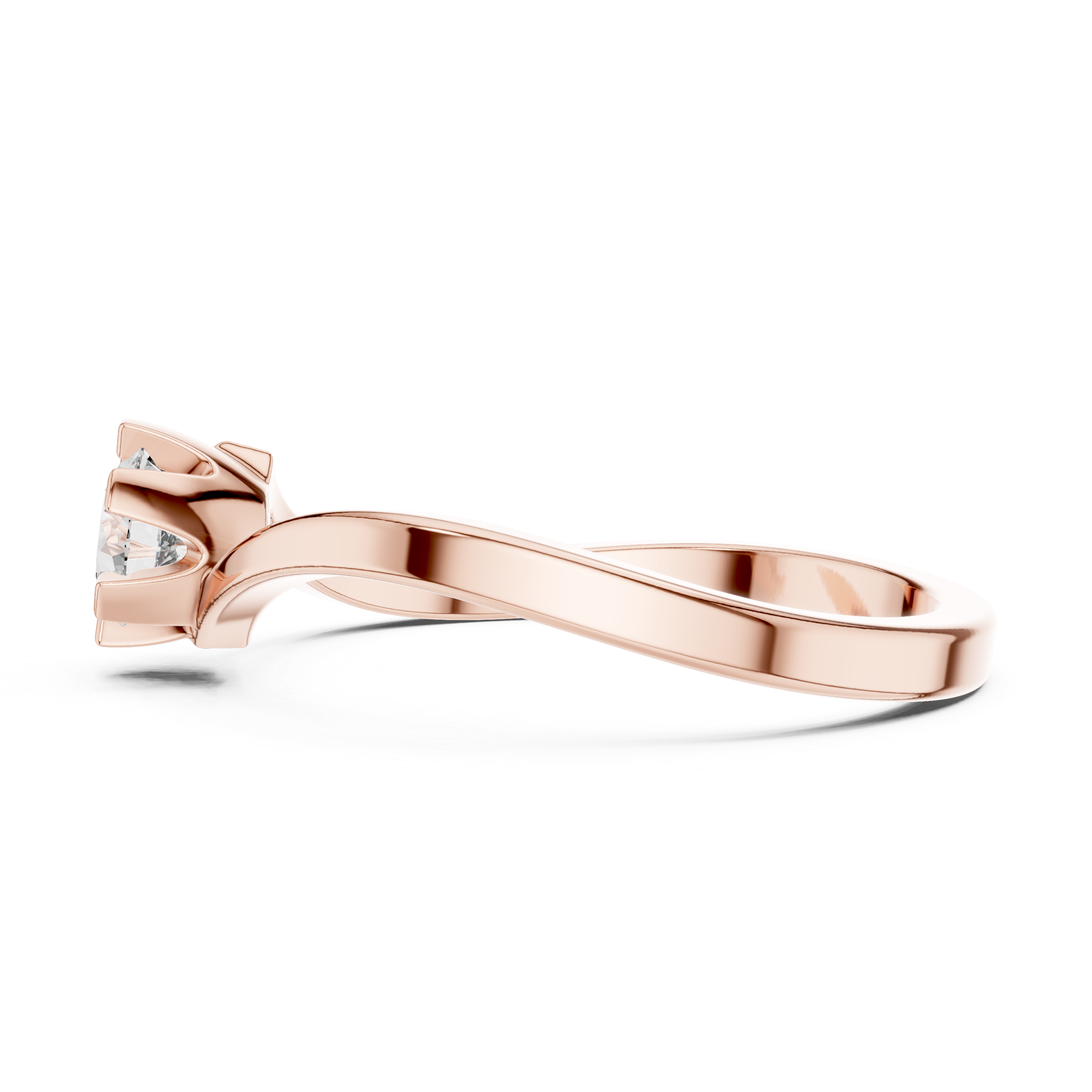 Lunara Solitaire Bypass Diamond ENGAGEMENT RING