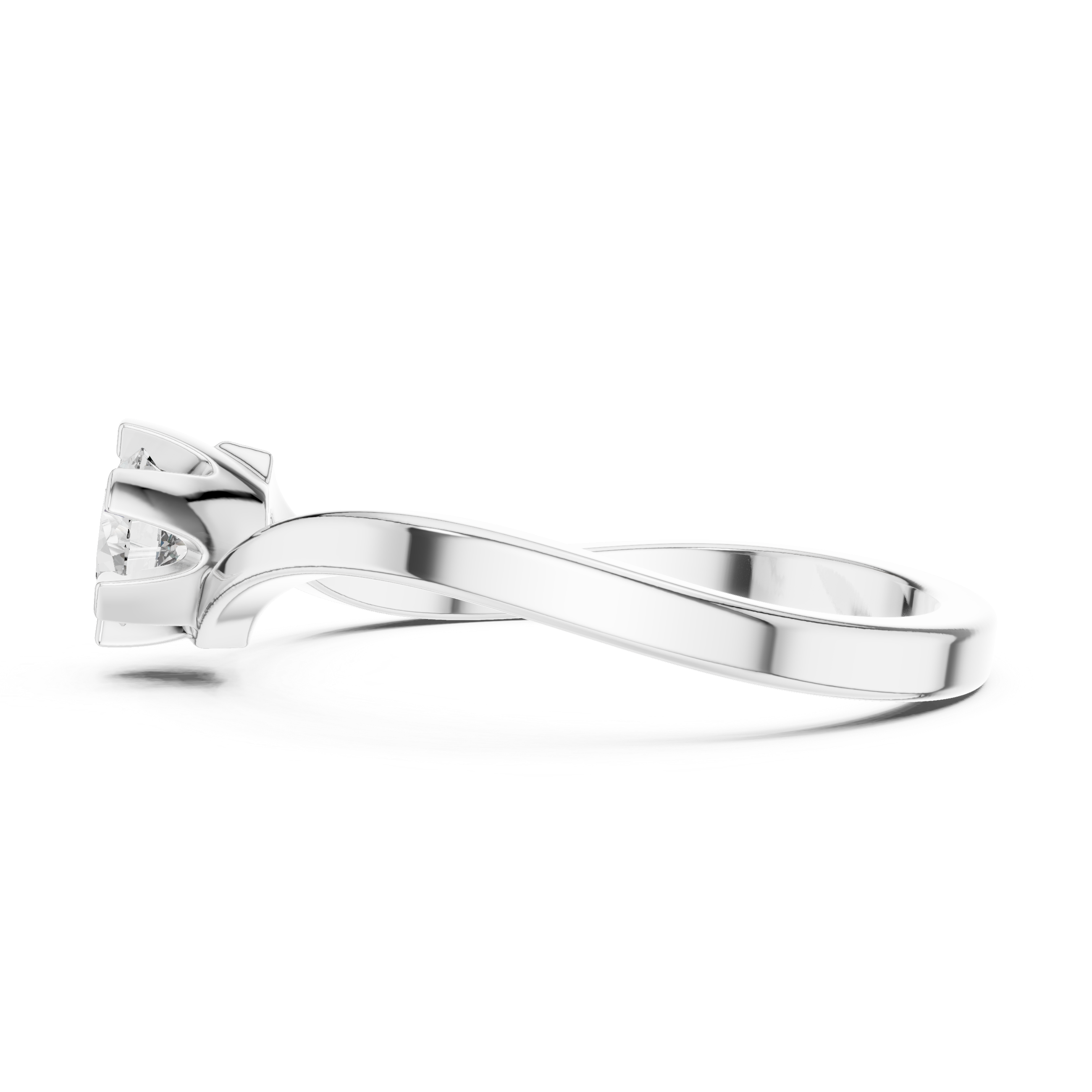 Lunara Solitaire Bypass Diamond ENGAGEMENT RING