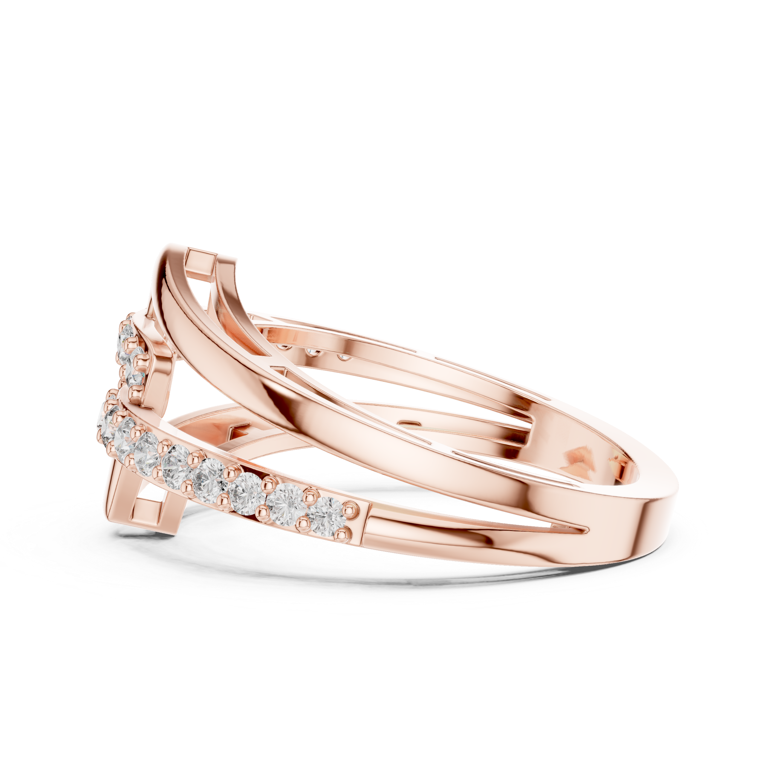 Celestia Diamond Interlocking Open Ring