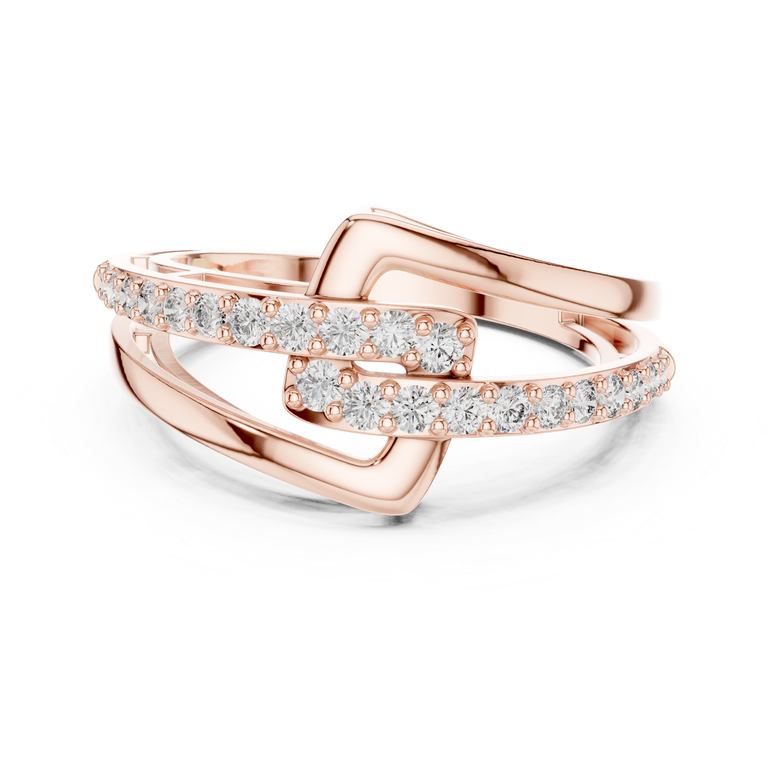 Celestia Diamond Interlocking Open Ring