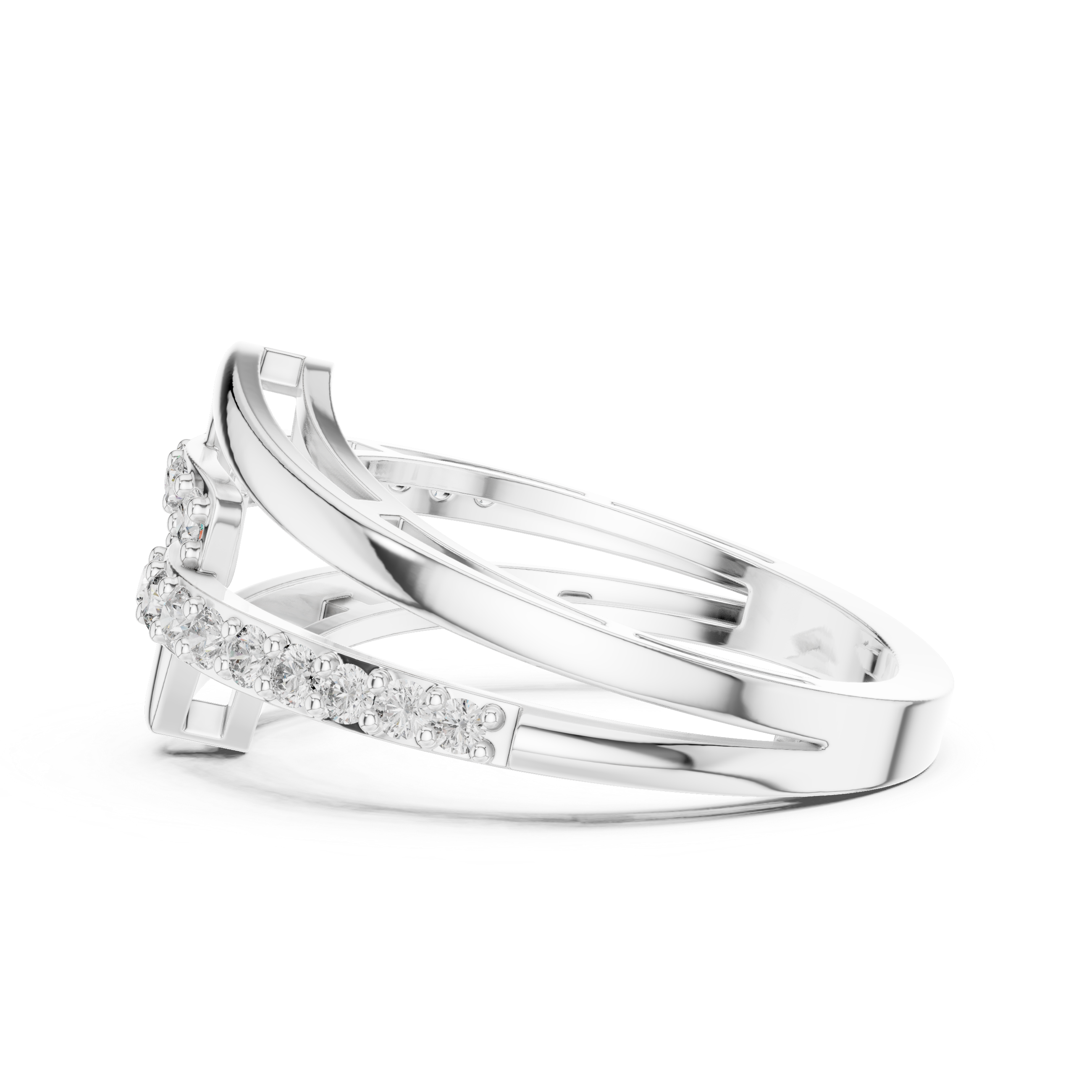 Celestia Diamond Interlocking Open Ring