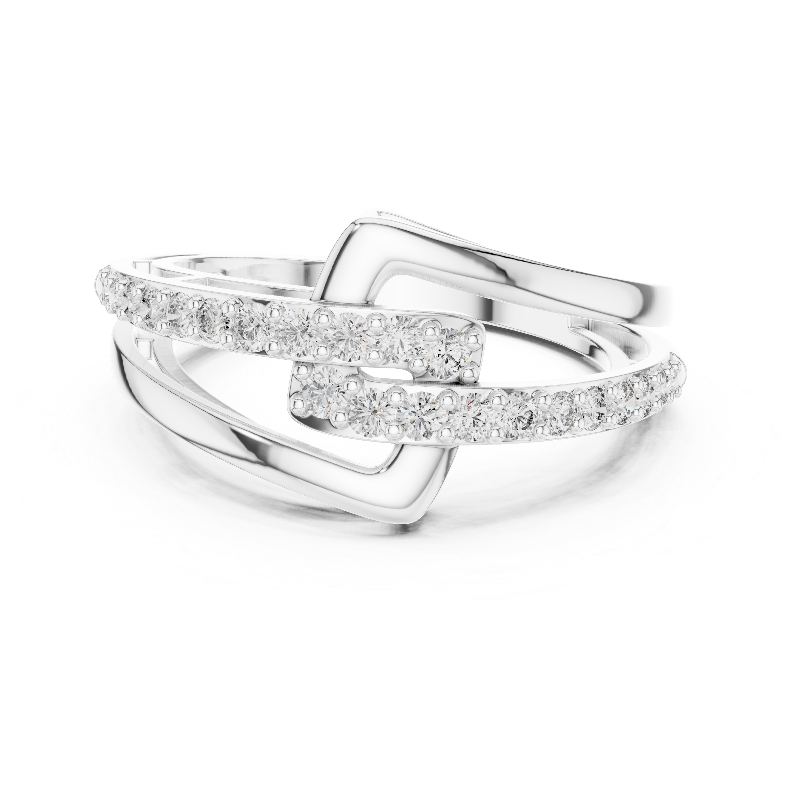 Celestia Diamond Interlocking Open Ring