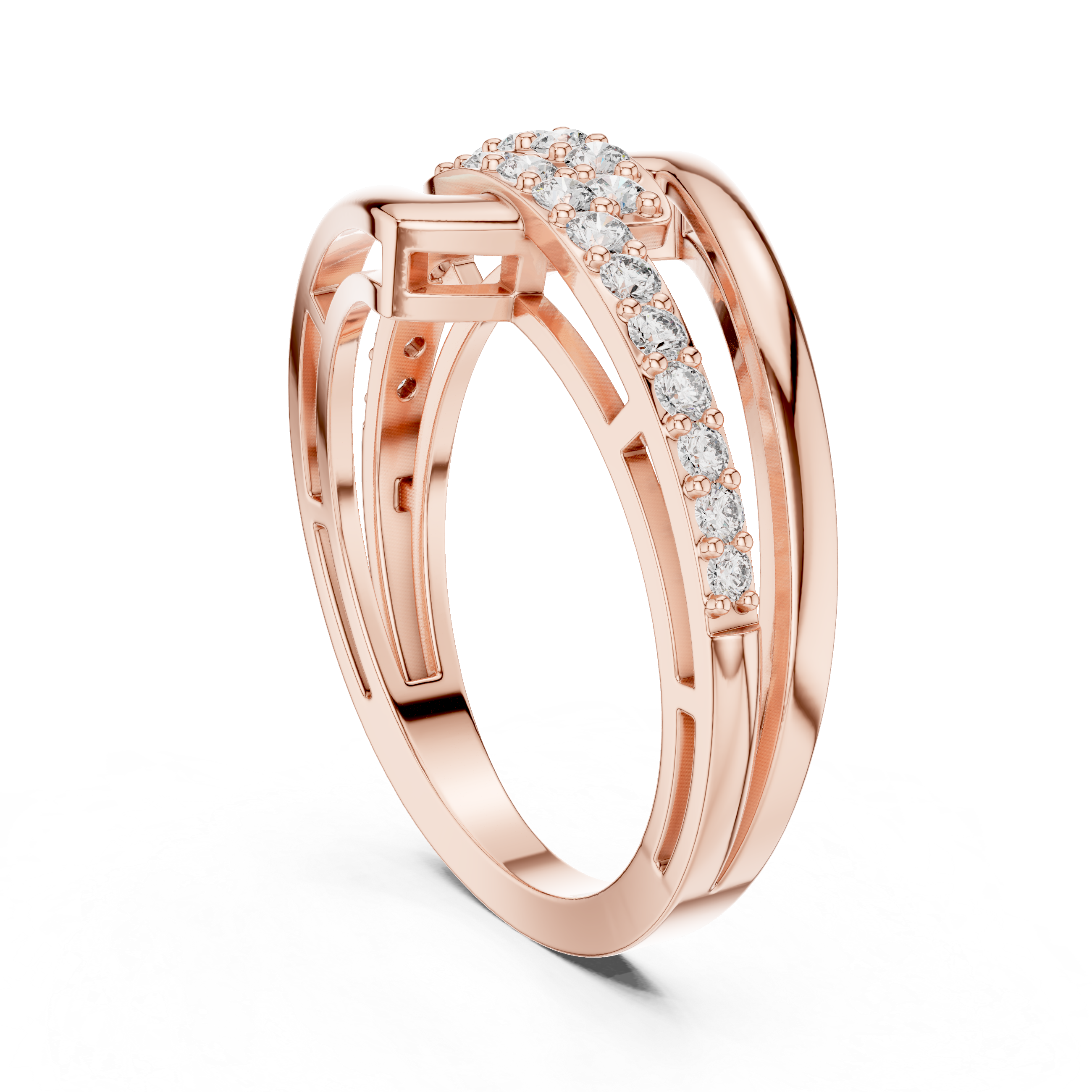 Celestia Diamond Interlocking Open Ring