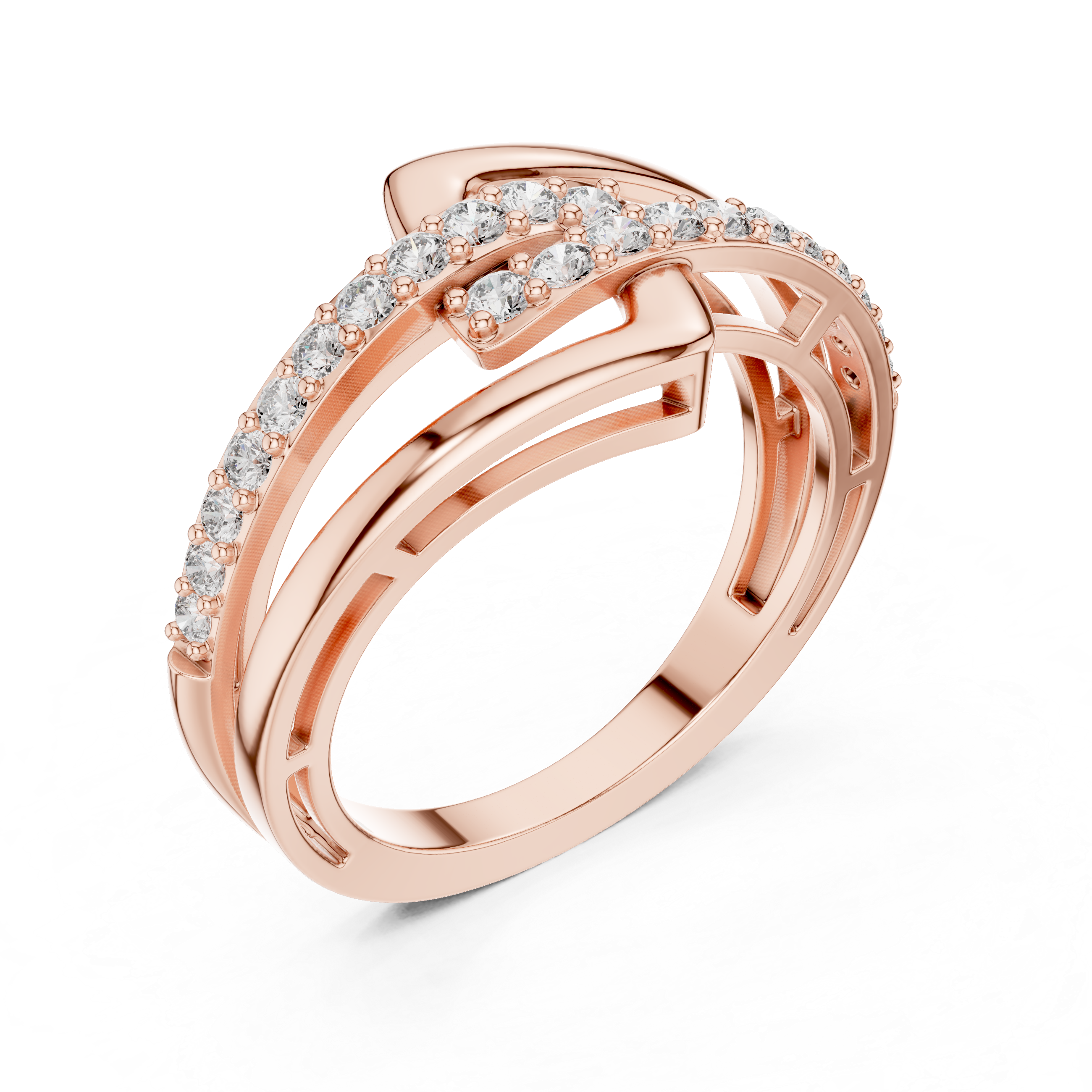 Celestia Diamond Interlocking Open Ring