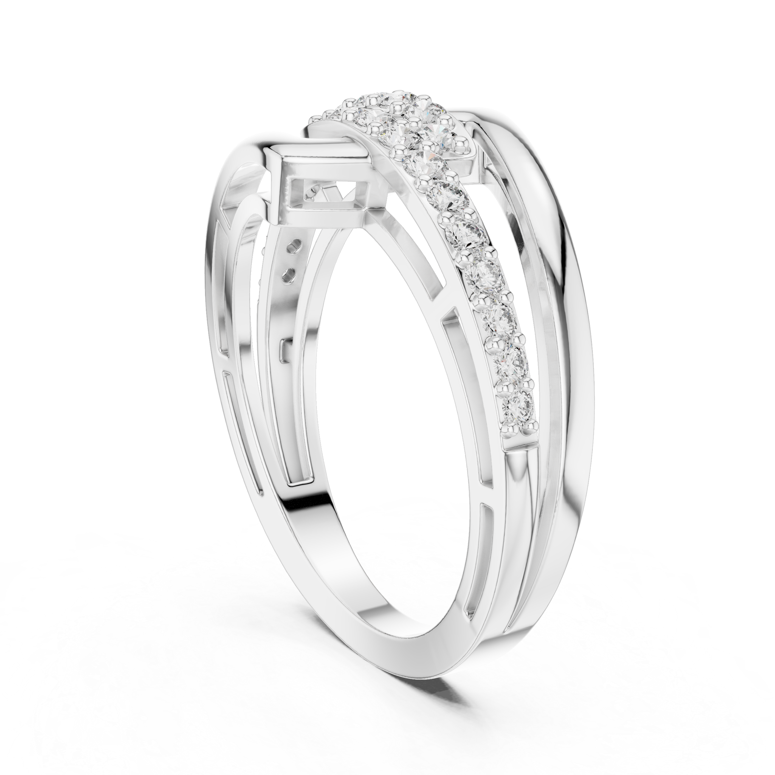 Celestia Diamond Interlocking Open Ring