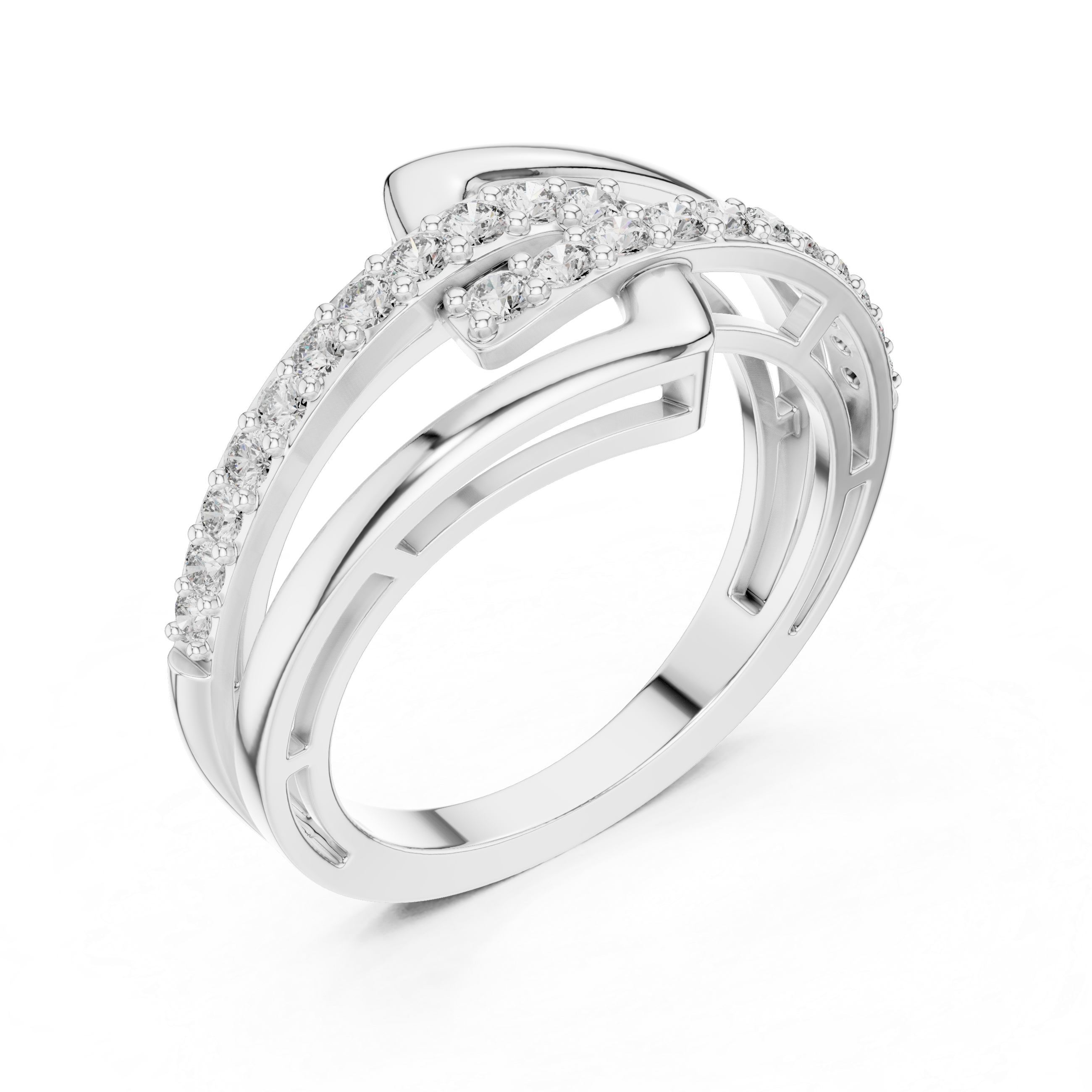 Celestia Diamond Interlocking Open Ring