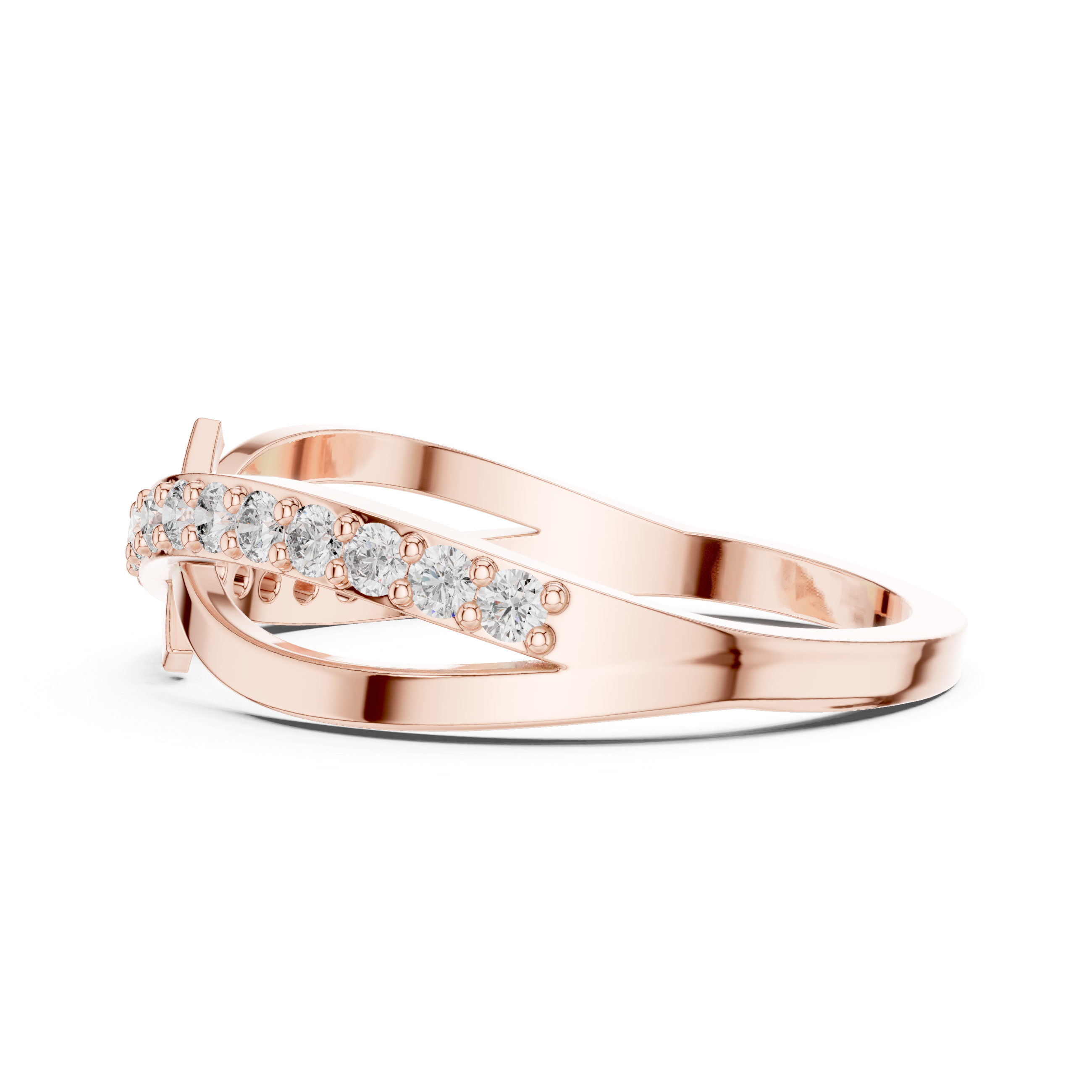 Aurelia Diamond Infinity Crossover Ring