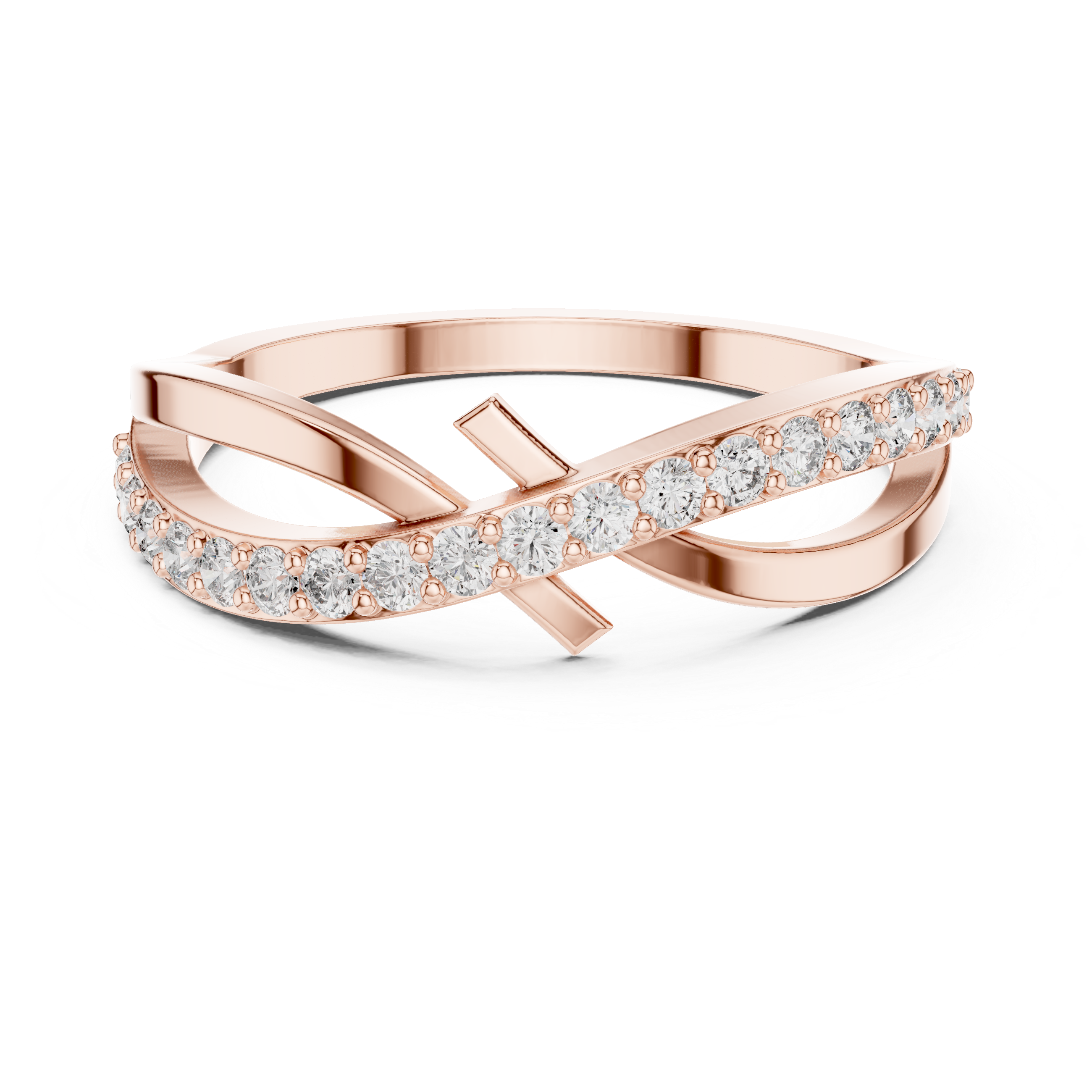 Aurelia Diamond Infinity Crossover Ring