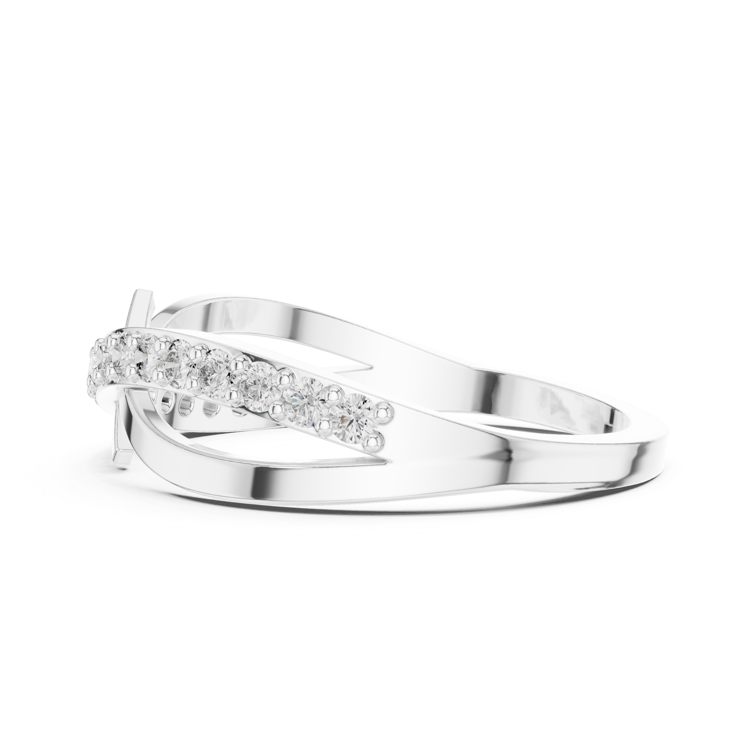 Aurelia Diamond Infinity Crossover Ring