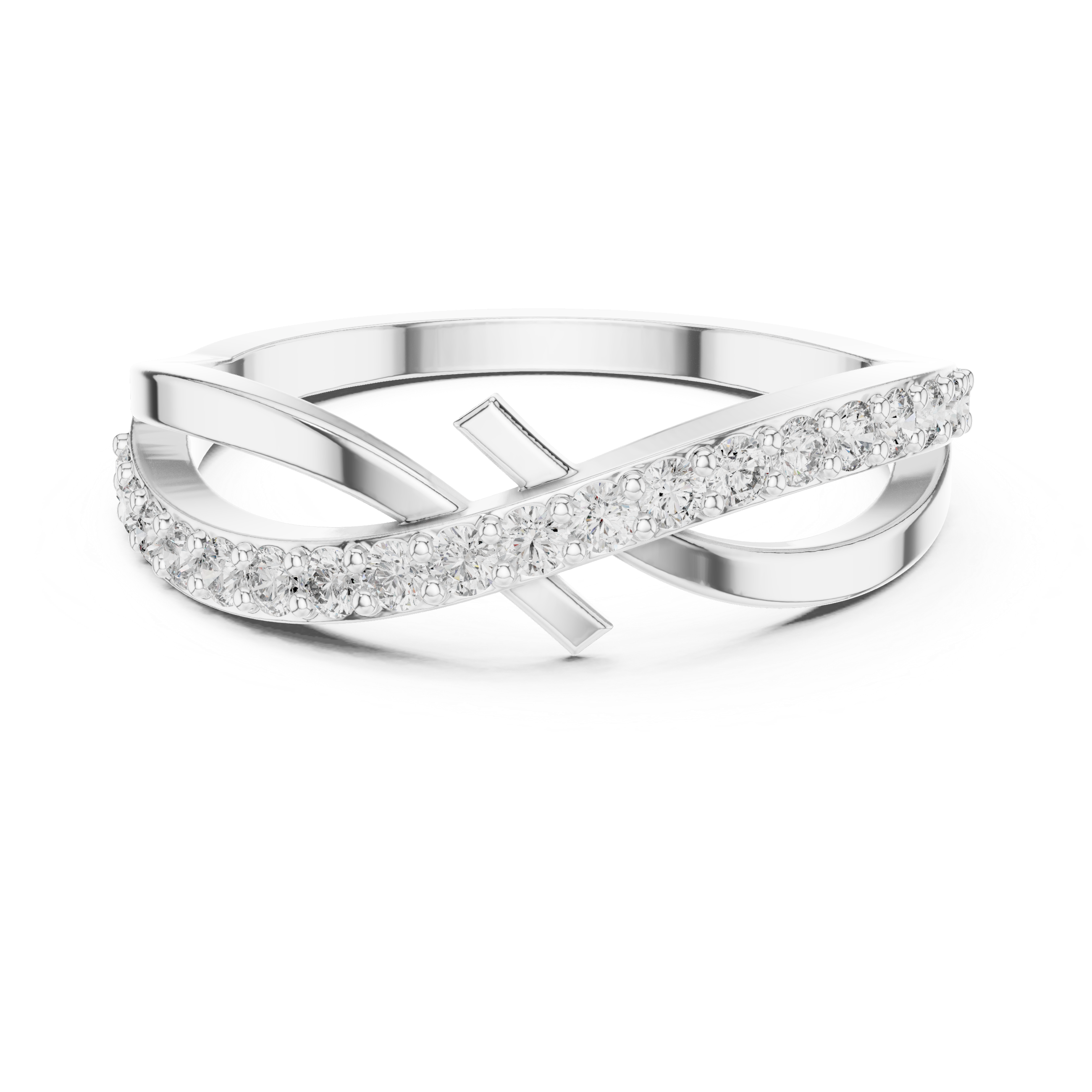Aurelia Diamond Infinity Crossover Ring