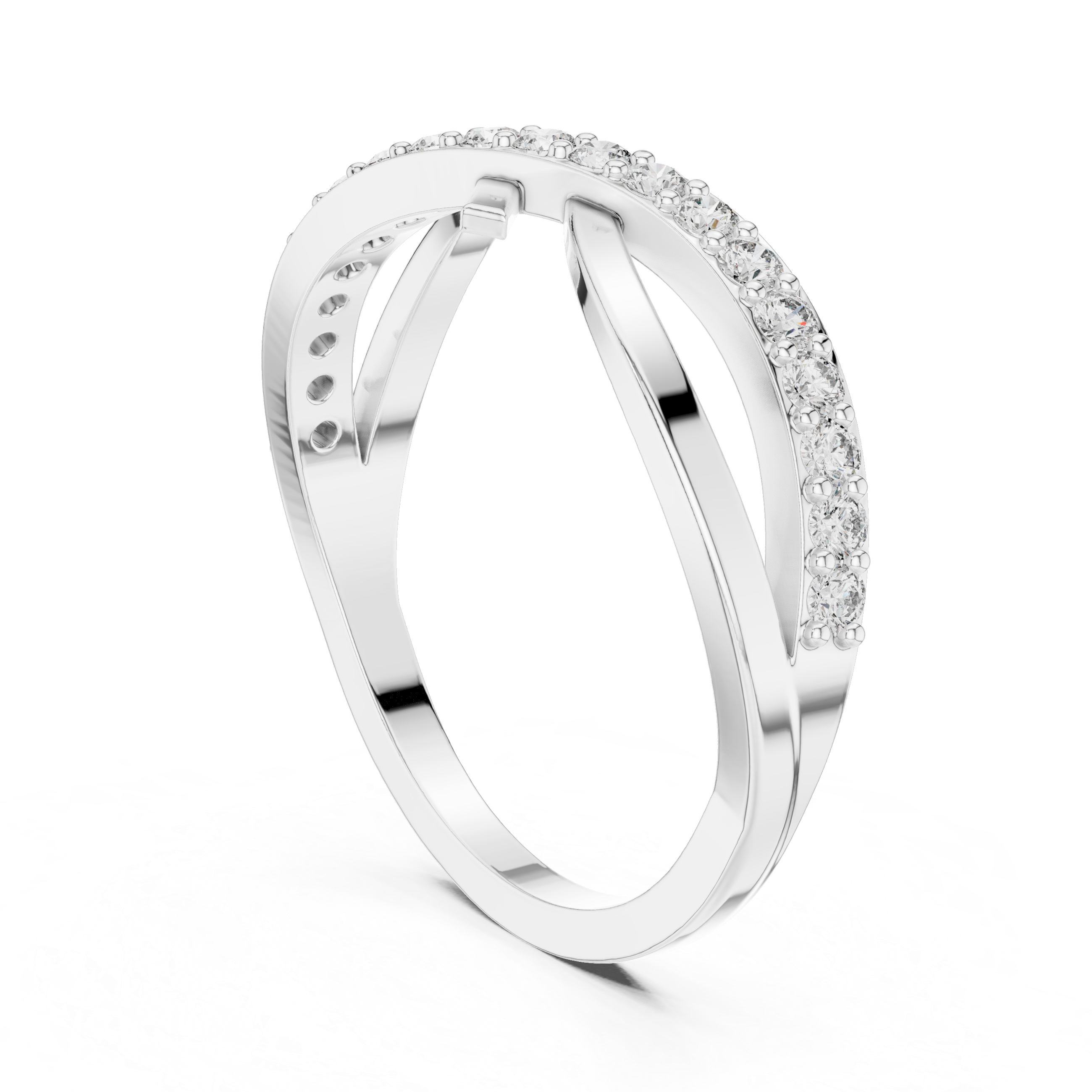 Aurelia Diamond Infinity Crossover Ring
