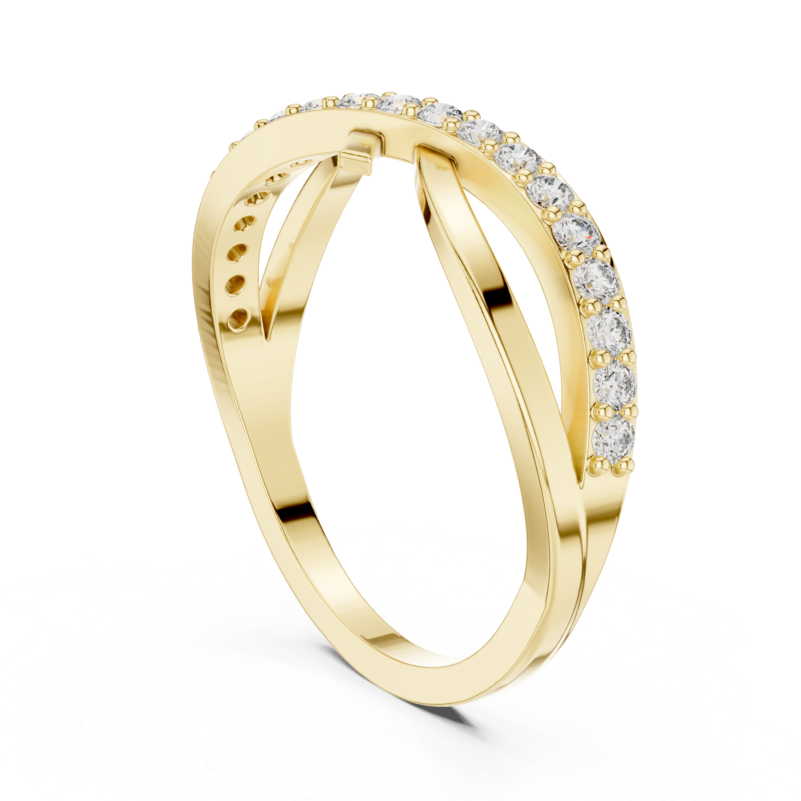 Aurelia Diamond Infinity Crossover Ring