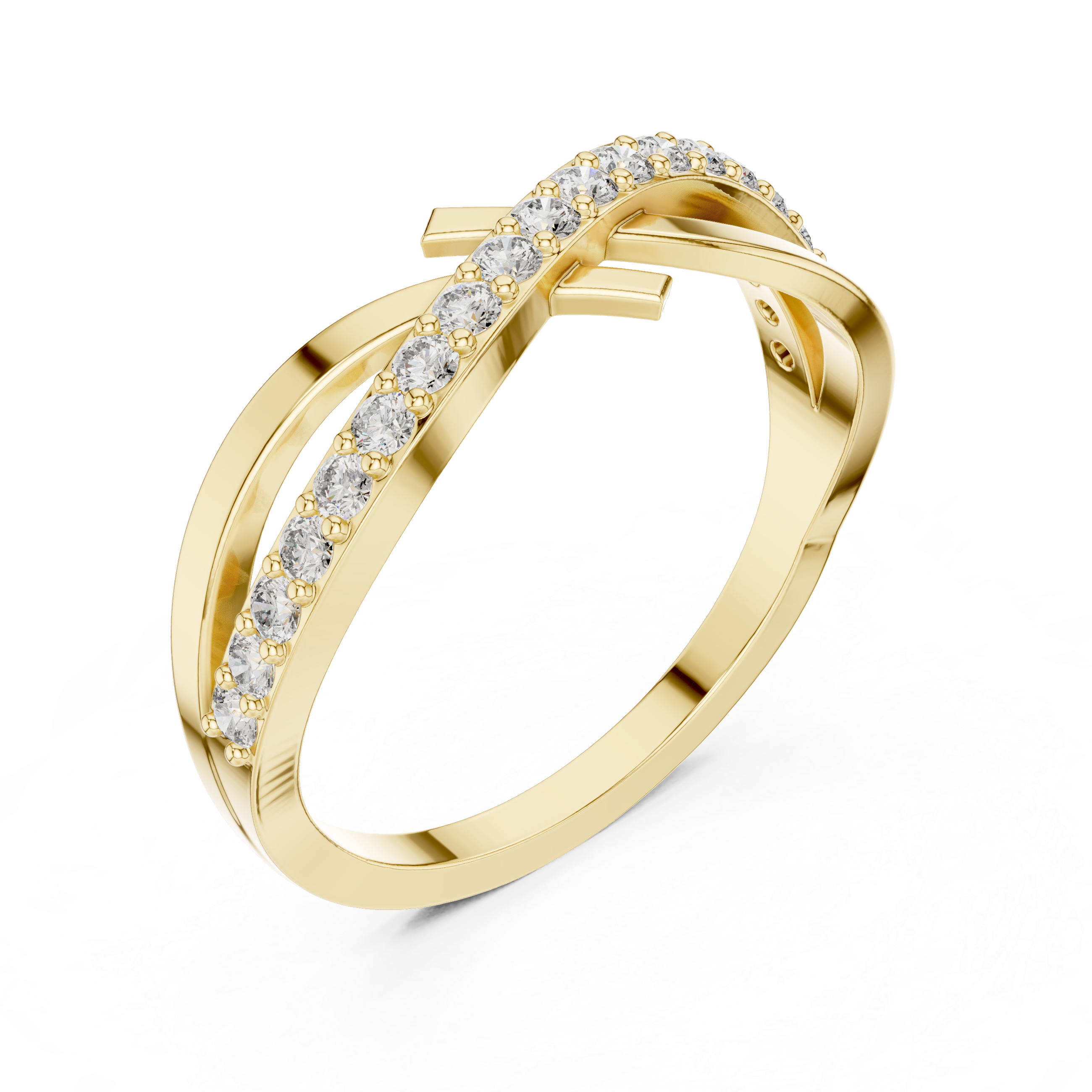 Aurelia Diamond Infinity Crossover Ring