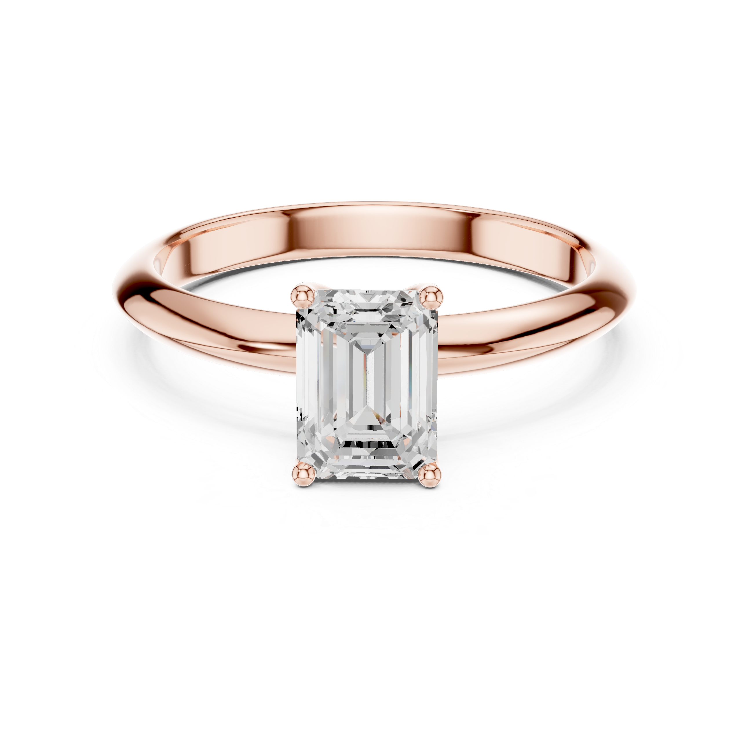 Auric Emerald Solitaire Ring