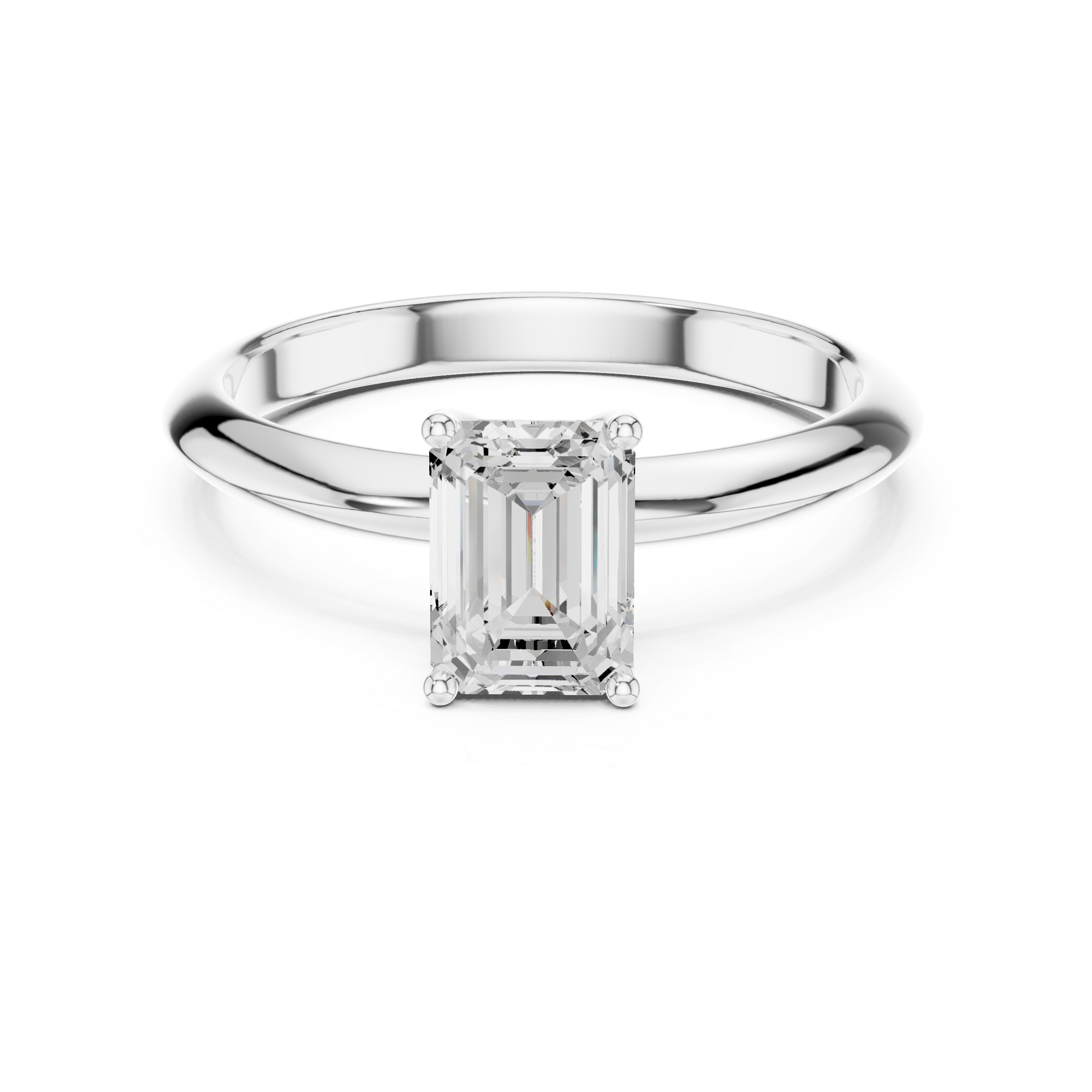 Auric Emerald Solitaire Ring