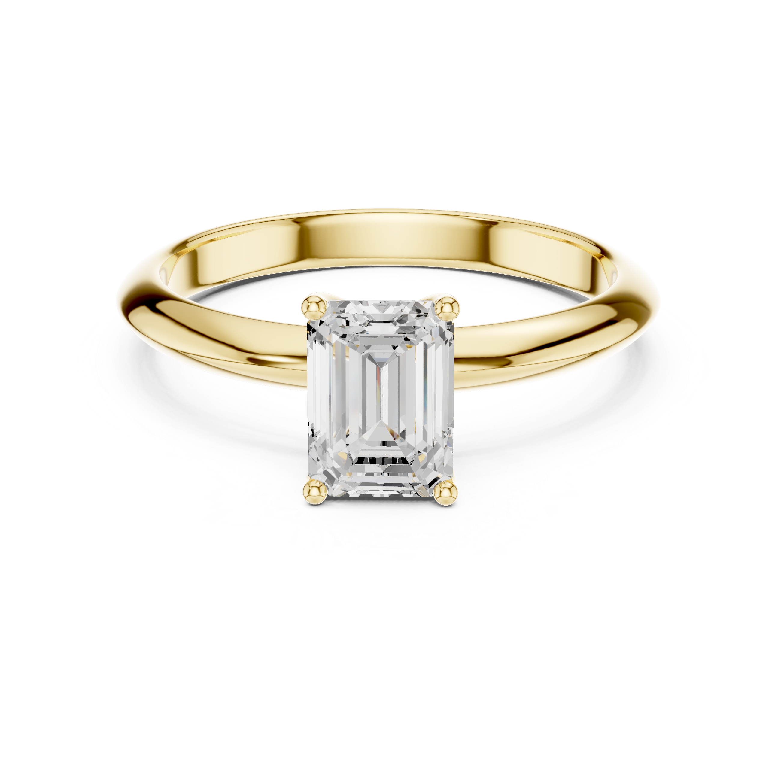 Auric Emerald Solitaire Ring